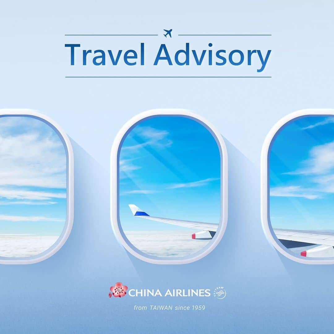 日本地区チャイナ エアラインさんのインスタグラム写真 - (日本地区チャイナ エアラインInstagram)「【Travel Advisory】  2023年7月1日より、#CAL / #マンダリン航空　国際線の一部便のチェックインカウンター終了時刻が、フライト出発予定時刻の60分前に変更となります。  ご出発前に公式サイトの情報をご確認の上、余裕をもって空港へお越しください。 便利なオンラインチェックインやキオスクセルフチェックインサービスもぜひご利用ください🙌  詳細はこちら👉  https://onl.sc/RDBiyap  ▼最新運航情報▼ bit.ly/3MJ6IGt  ＜公式HP＞ https://goo.gl/vif8Qp  #chinaairlines #中華航空 #台湾 #台湾旅行 #台湾好きな人と繋がりたい   ---------------------------------------------------------------------------------- DFPに入会するとバースデーディスカウント等のうれしい特典が盛りだくさん！ ご入会はコチラ👉　https://bit.ly/3YIQ7cl」6月1日 19時00分 - chinaairlines.jp