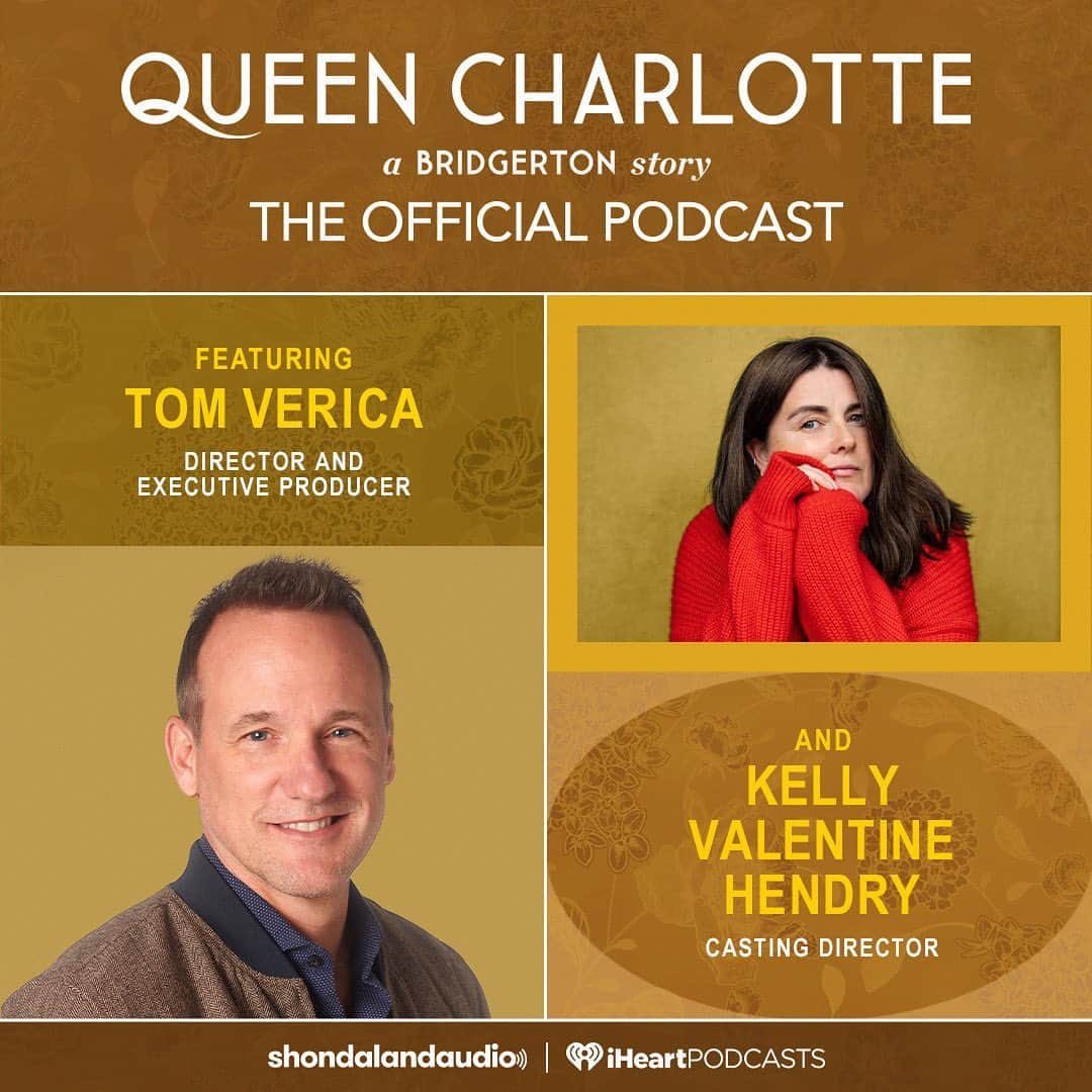 のインスタグラム：「They got me to sit in the podcast hot seat! Tap the link in my bio to listen to #QueenCharlotte, A Bridgerton Story: The Official Podcast. #ShondalandAudio #iHeartPodcasts @shondaland」