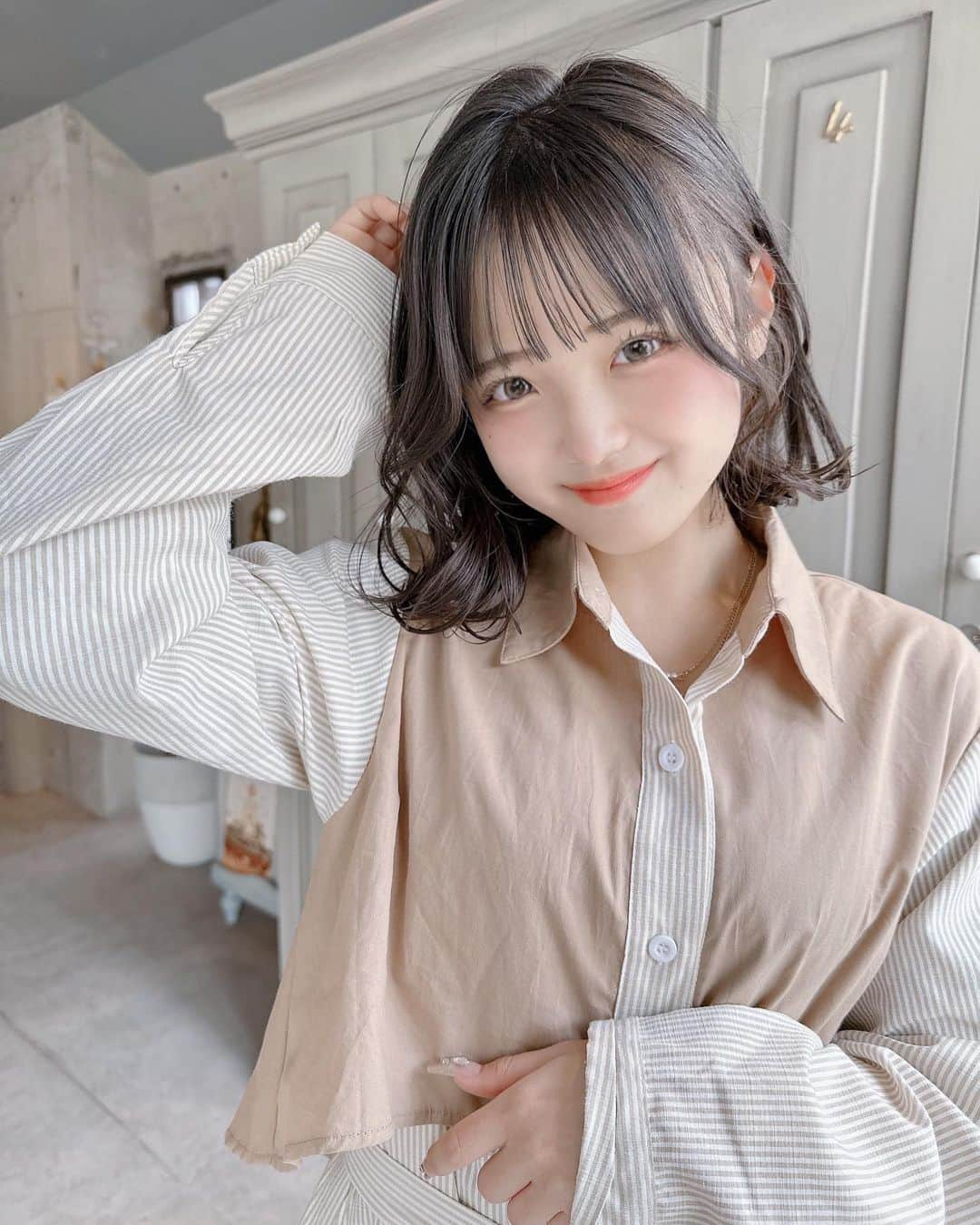 まほこのインスタグラム：「ボブのヘアアレンジ何が好き？🫣   #ボブ  #ボブヘアアレンジ  #07  #高1」