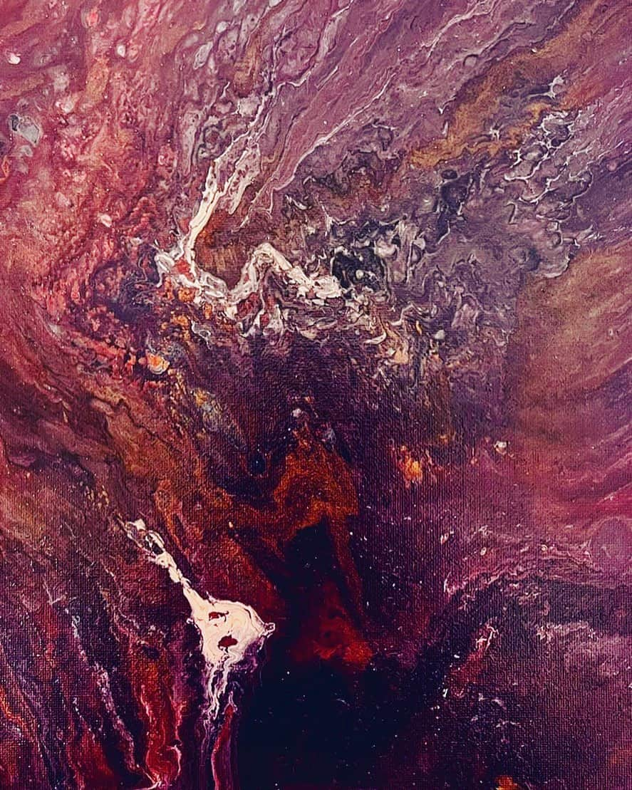 宮村ななこのインスタグラム：「淫魔  #art  #artwork  #artist  #fluidart #photo  #photooftheday  #フルイドアート  #抽象画」