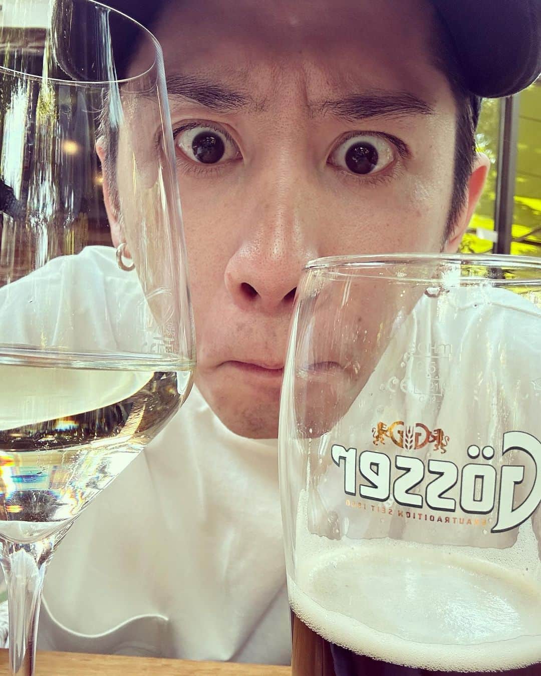 Taka のインスタグラム：「ビールとワイン。笑笑　Austria🇦🇹」
