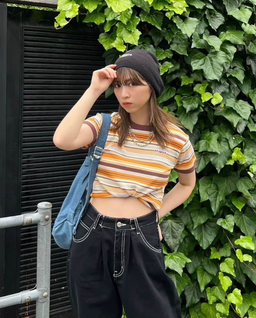 XGIRL_ootdさんのインスタグラム写真 - (XGIRL_ootdInstagram)「#xgirl_ootd  @pyn0504 151cm 　 X-girl STAFF 　 ------------------------------------ ▪️STRIPED RINGER S/STEE ￥7,150(税込) ▪️WIDE TAPERED PANTS ¥13,200(税込) ▪️LOOSE KNIT CAP ￥4,950(税込) ▪️MINI KNAPSACK ￥8,800(税込) ------------------------------------ 　 #xgirl #xgirljp #xgirlus #エックスガール #ストリートコーデ #夏コーデ #夏服コーデ #低身長コーデ #ボーダー #メンズライクコーデ #y2k #y2kファッション #y2kstyle」6月1日 21時24分 - xgirl_ootd