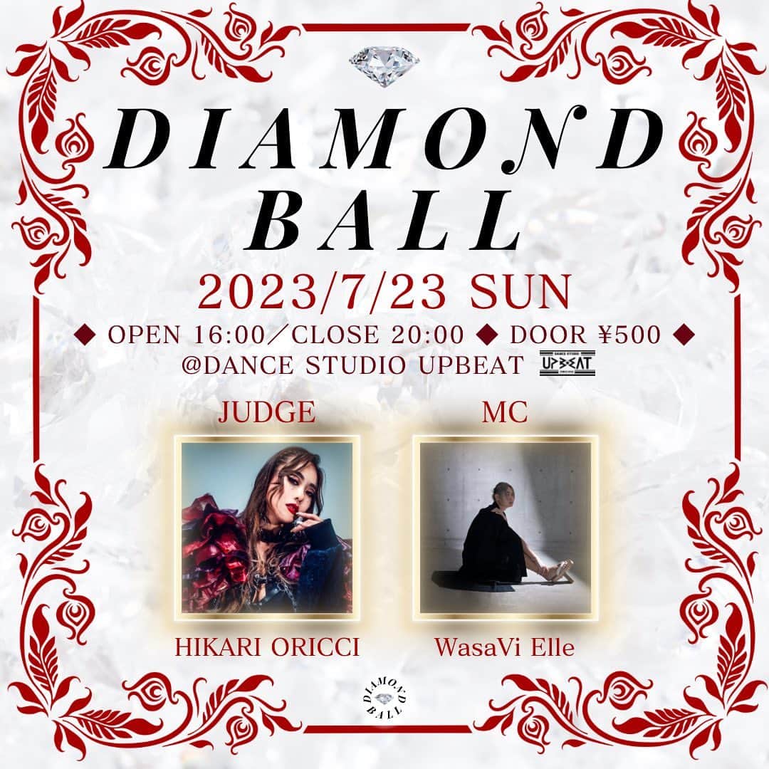 MARINAのインスタグラム：「＼沖縄初のVOGUE BALL／ ーーーーーーーーーーーーーーーーーーーー  💎DIAMOND BALL💎 ◆日時：2023/7/23(日)［16:00-20:00］ ◆場所：Dance Studio UPBEAT （沖縄県豊見城市座安334） @dancestudio.upbeat  ◆入場料：¥500 （人数把握の為、参加予定の方はご連絡ください🙏）  💠JUDGE💠 HIKARI ORICCI @hikari.furuta   💠MC💠 WasaVi Elle @wasavi_zm   【DRESS CODE】 RED👠❤️🪭❤️🌹❤️ 少しでも「赤」を取り入れていれば参加OKとします◎  【CATEGORIES】 ◆OTA FACE 顔の美しさを競うカテゴリー。 骨格、肌、歯並びの綺麗さなどをアピールします。  ◆OTA RUNWAY モデルのようにウォーキング、ポージング、ターンのみで そのスキルを競うカテゴリー。 ファッションセンスやその魅せ方なども審査されます。 踊ったり床に座る行為はNGとなります。  ◆BEST DRESSED フォーマルな衣装で そのファッションセンスを競うカテゴリー。  ◆HANDS PERFORMANCE 手や腕の動きのみで競うカテゴリー。 日常の動きやストーリーを表現。  ◆OTA VOGUE Voguingで競うカテゴリー。 Old Way、New Way、Vogue Femme スタイルは自由です。  ーーーーーーーーーーーーーーーーーーーー」