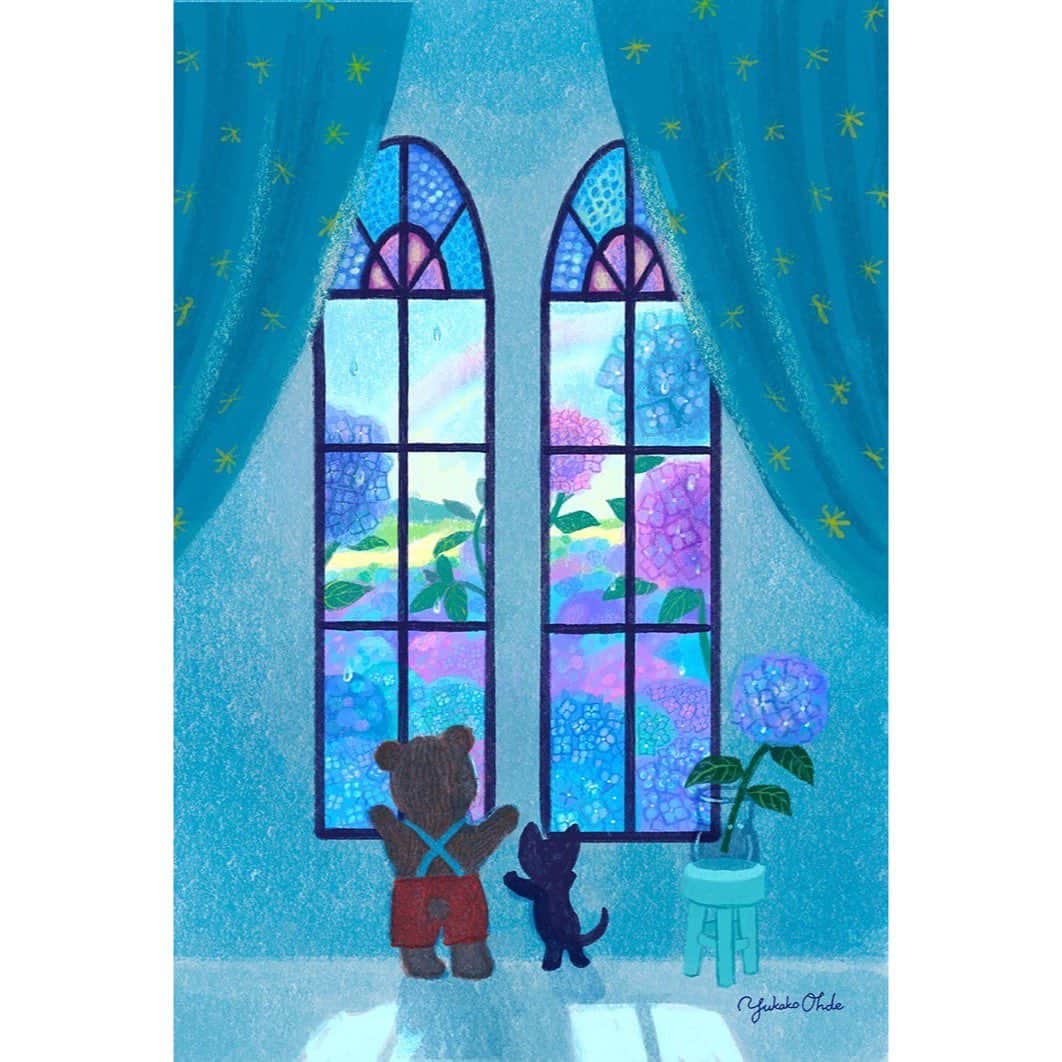 おおで ゆかこのインスタグラム：「6月 🐌💠🐸💠☔️」