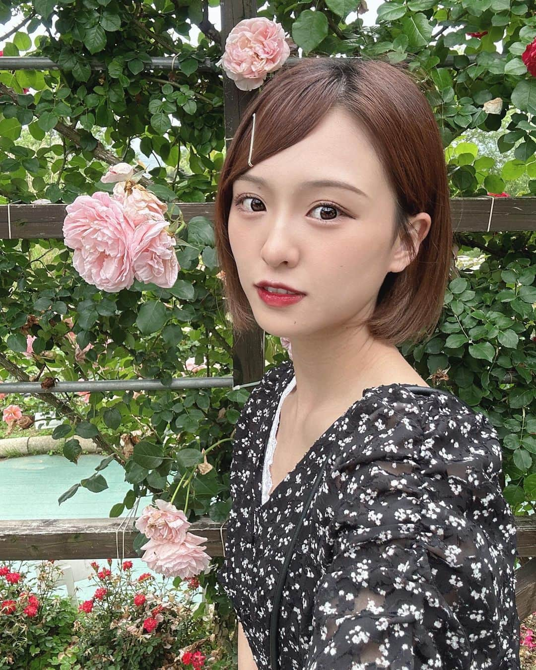 山田菜々美さんのインスタグラム写真 - (山田菜々美Instagram)「. 🌹🥀🌹🥀 . 曇ってたけど 行けてよかった😌☁️🍃 .」6月1日 21時38分 - team8yamada0209