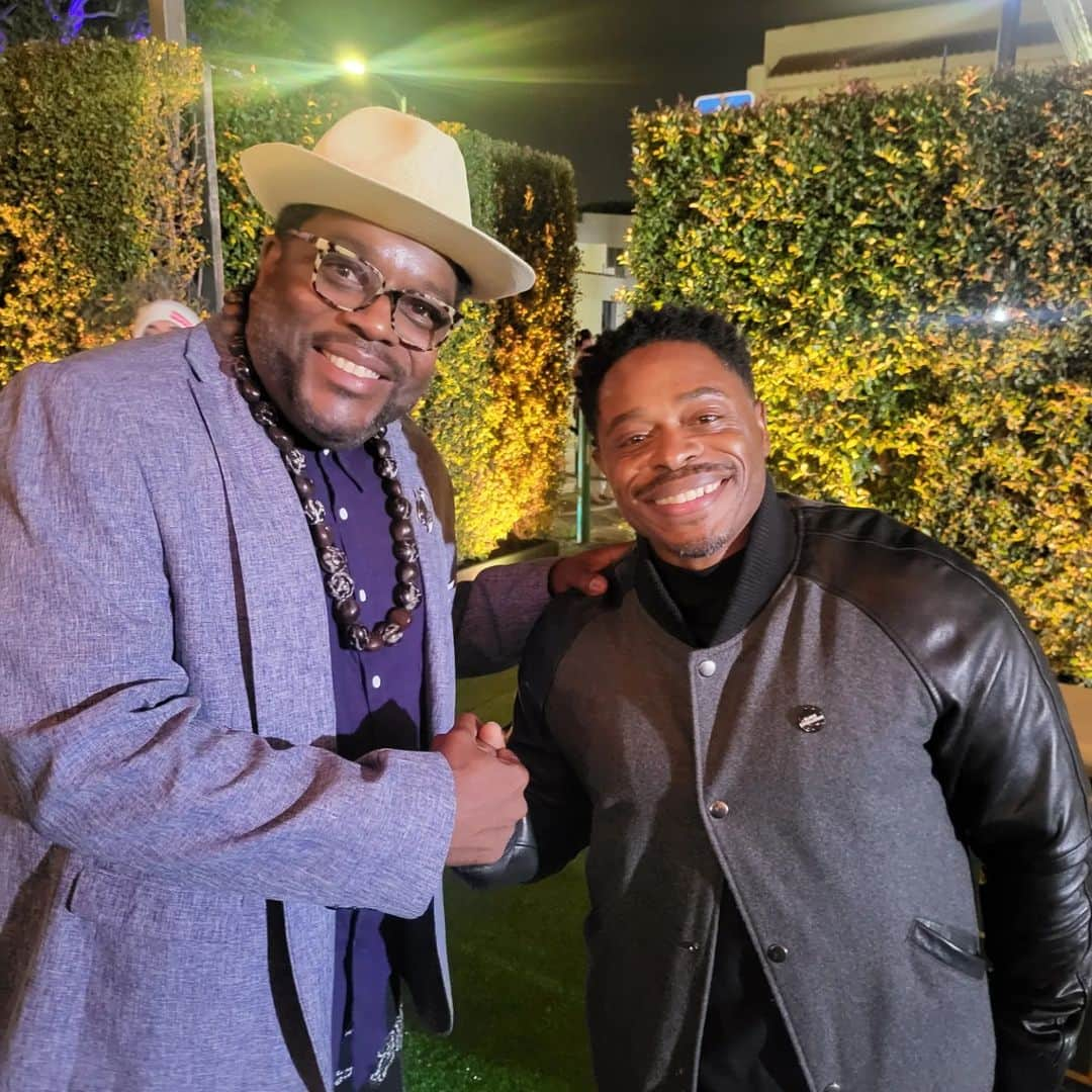 チャド・コールマンのインスタグラム：「@cwallamerican #Kareemgrimes #Preach in the house! And @khalileverage did the damn damn thing! @heatheryako looked amazing! #sports #movie @peacock #LeBronJames:ShootingStars」