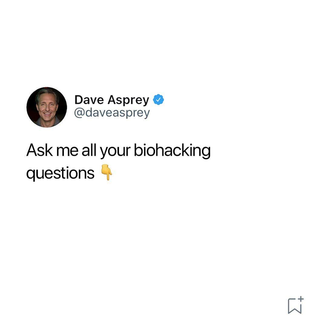 デイヴ・アスプリーさんのインスタグラム写真 - (デイヴ・アスプリーInstagram)「Will be answering your questions today! 🤪  #Biohacking #Askmeanything #Biohacker #Daveasprey #Biohacked」6月1日 22時42分 - dave.asprey