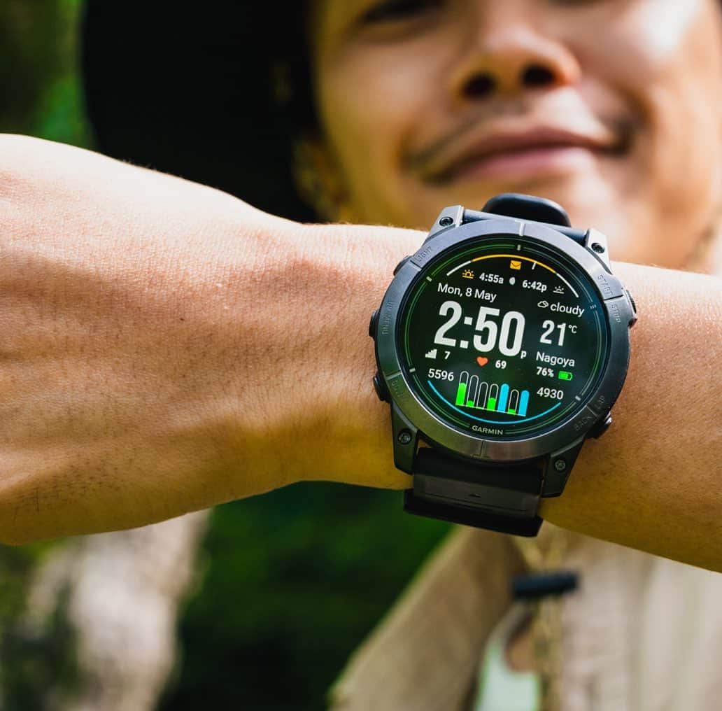 ビートないとーのインスタグラム：「ガーミン @garminjp の新作のスマートウォッチを先行で使わせていただきました😆👍✨  あのね、バッテリーの持ちが半端ないんですよー！アウトドアにももってこいのスマートウォッチだと思います☺️  #ガーミン #garmin  #スマートウォッチ」