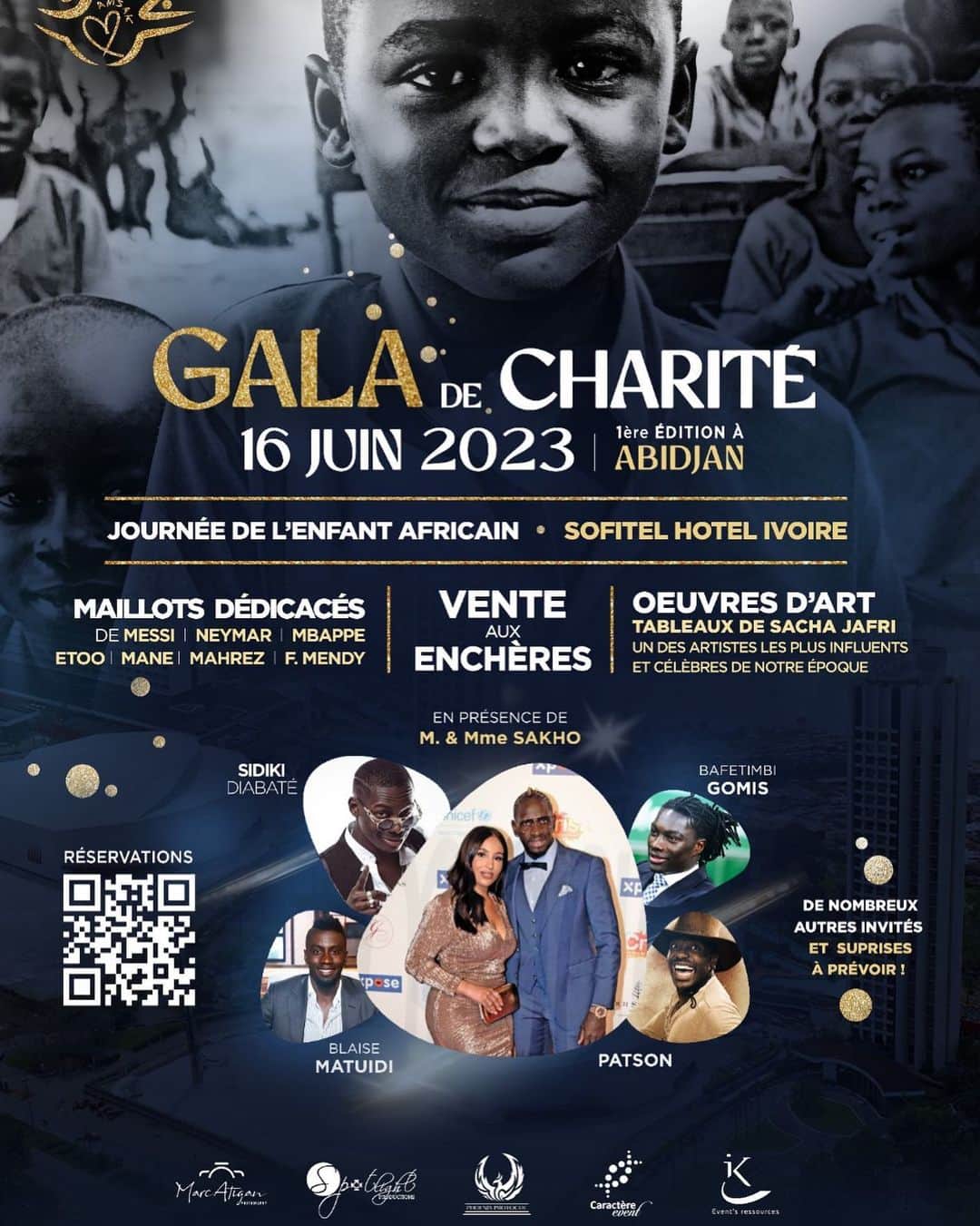 ママドゥ・サコーのインスタグラム：「L’artiste à la renommée internationale @sidiki_diabate_officiel vous donne rendez-vous le 16 juin à Abidjan au Sofitel Hôtel Ivoire pour le Gala @amsak.donation 🔥😉♥️🔥」