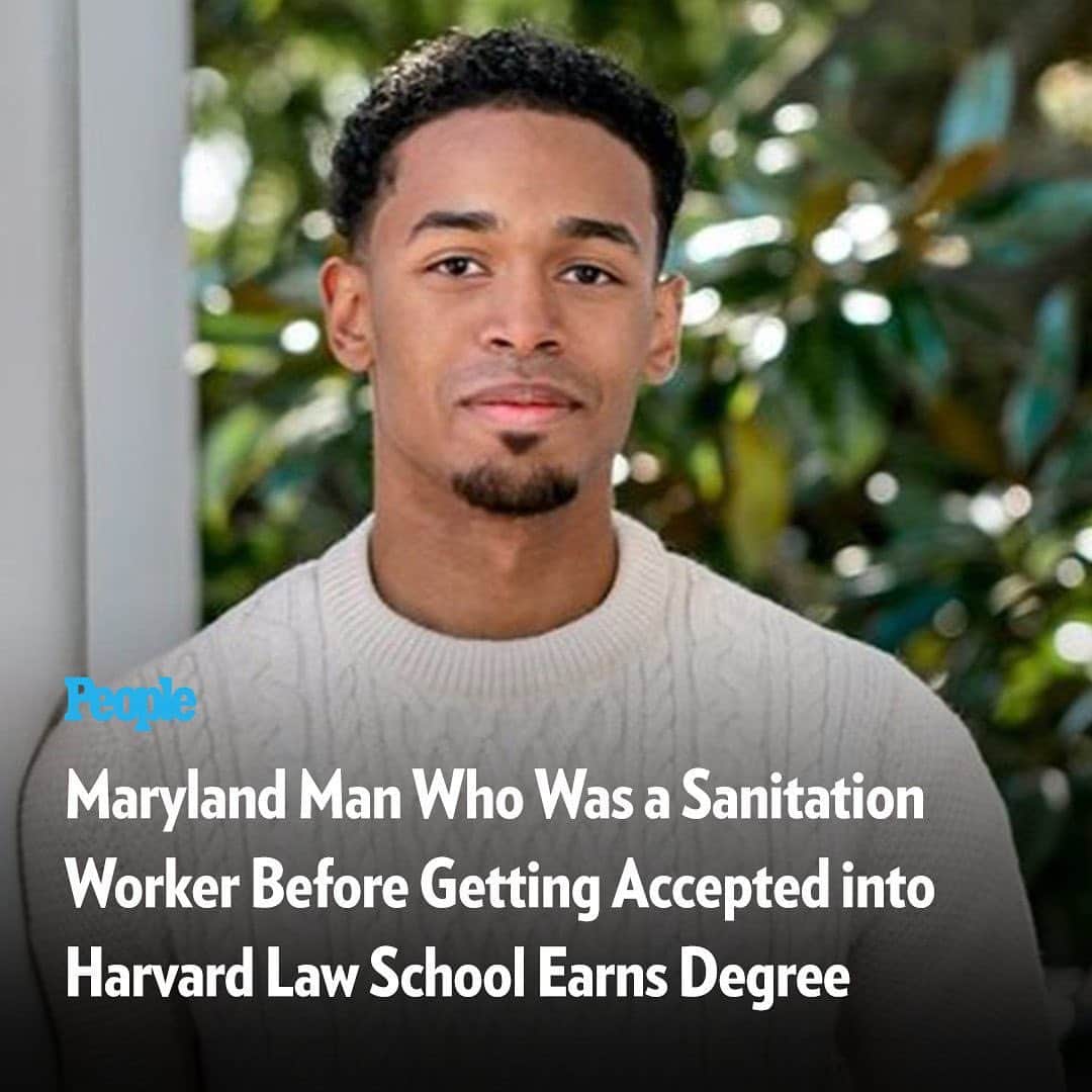 People Magazineさんのインスタグラム写真 - (People MagazineInstagram)「Three years ago, Rehan Staton, a college student and sanitation worker, made headlines by getting accepted into Harvard Law School. Now, the Maryland man has his degree in hand. 🙏  The 27-year-old told ABC News that his family “started to run into a lot of financial insecurities” after his mom left when he was in second grade. Staton graduated from high school having barely earned a 2.0 GPA, according to ABC News. Teachers had previously attempted to place him in special education classes, and spoke poorly of his intelligence.  After high school, Staton began working for Bates Trucking and Trash Removal in Maryland, ABC News and CBS News reported. There, his colleagues encouraged him to go back to school, and eventually, he reapplied to college.   “Although I get credit for working hard, working hard was the easy part,” he said in a recent profile by The Harvard Gazette. “But I just happened to be around people who cared enough about me. I worked for a trash company, where my co-workers told me that I should go to college instead. I had a boss who let me leave work, go to school, and come back. I had a cousin who helped me study for the LSAT."  "I couldn't have done it alone,” he added. ❤️ Read his story at the link in our bio. | 📷: GoFundMe」6月2日 1時18分 - people