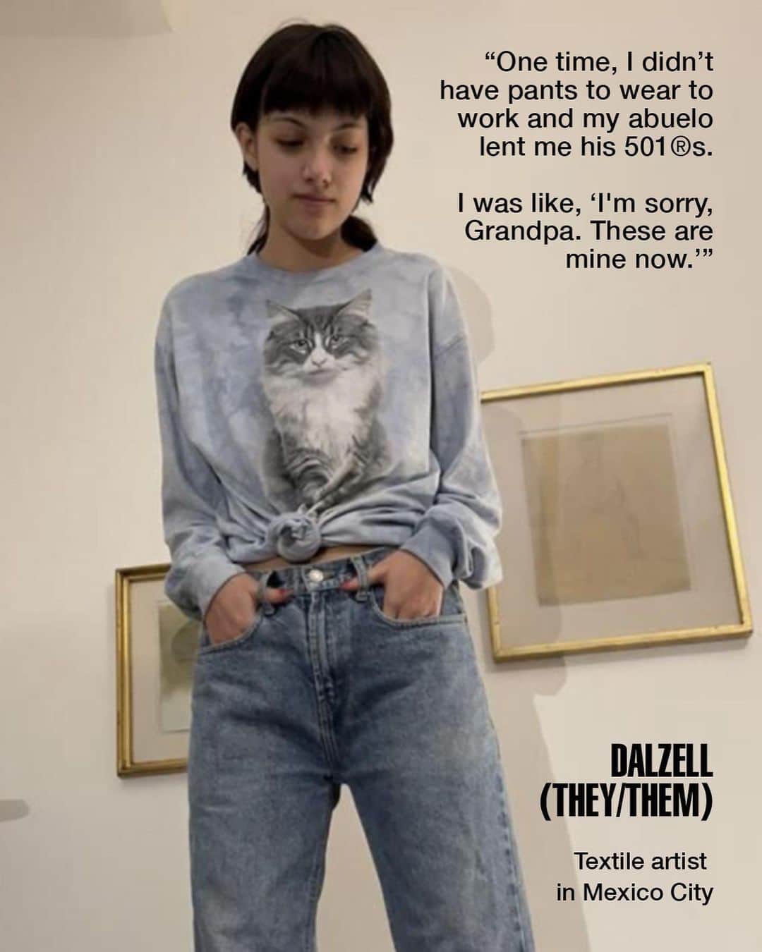 Levi’sのインスタグラム：「In celebration of 150 years of the 501® (a.k.a our first-ever blue jeans), we asked our Pride 2023 cast to tell us their personal 501® stories…and they did not disappoint.  #LevisPride #150YearsOf501」