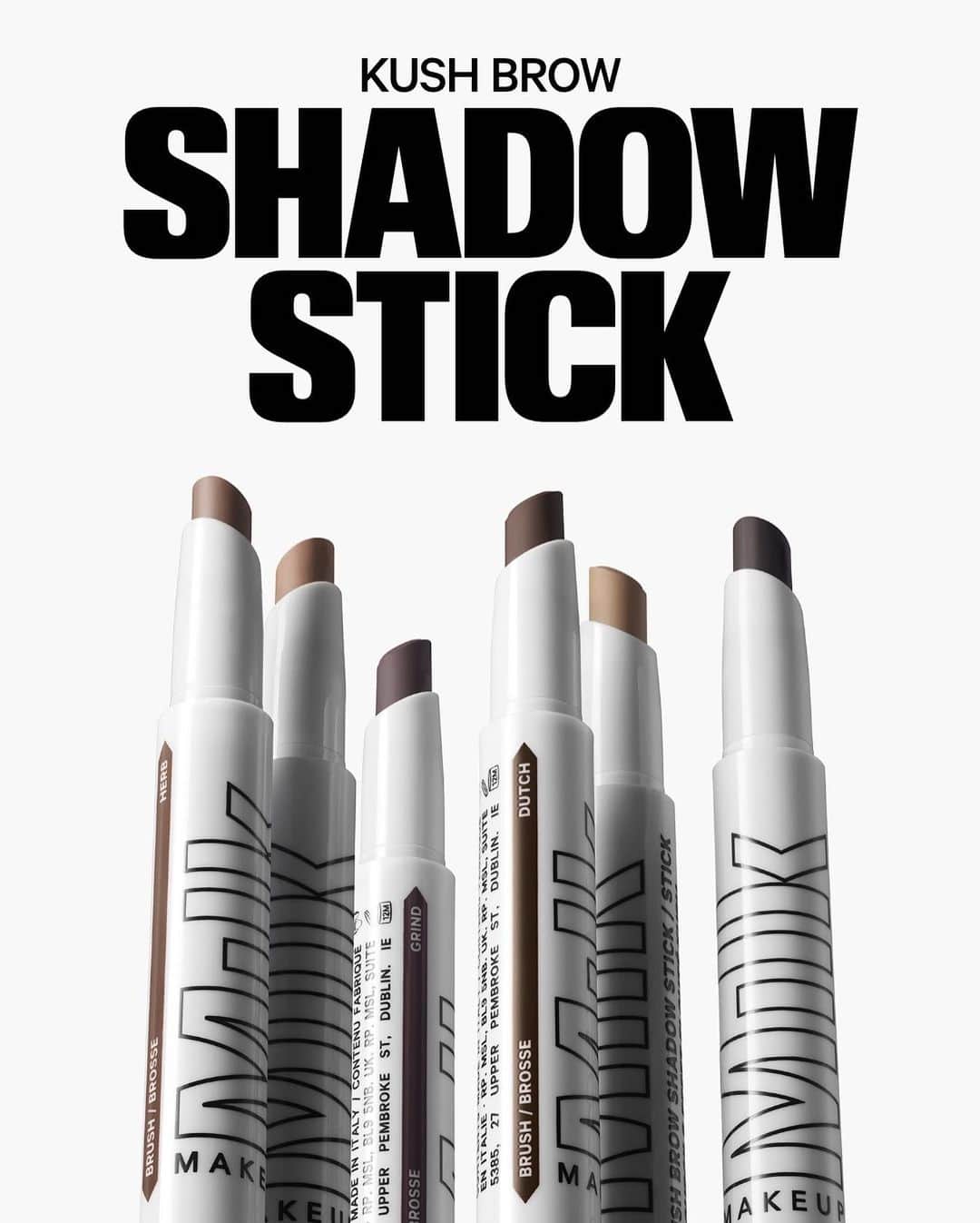 Milk Makeupさんのインスタグラム写真 - (Milk MakeupInstagram)「FULL BROWS. FAST. ⚡️ Meet our NEW! KUSH Brow Shadow Stick.  Colors like a crayon. Fills like a powder. Soft holds like a pomade. The newest member of the KUSH Fam is here to help you boost your brows in seconds.  ⚡️ Cream-to-powder formula fills instantly for soft, full-looking brows ⚡️ Waterproof pigment stays smudge-proof up to 12 hours ⚡️ Vegan waxes + conditioning ingredients keep brows feeling soft, never stiff ⚡️ Comes in six matte shades made to match our KUSH Fiber Brow Gel   Get it at milkmakeup.com + online and in stores @sephora RIGHT NOW 🛒」6月2日 2時02分 - milkmakeup