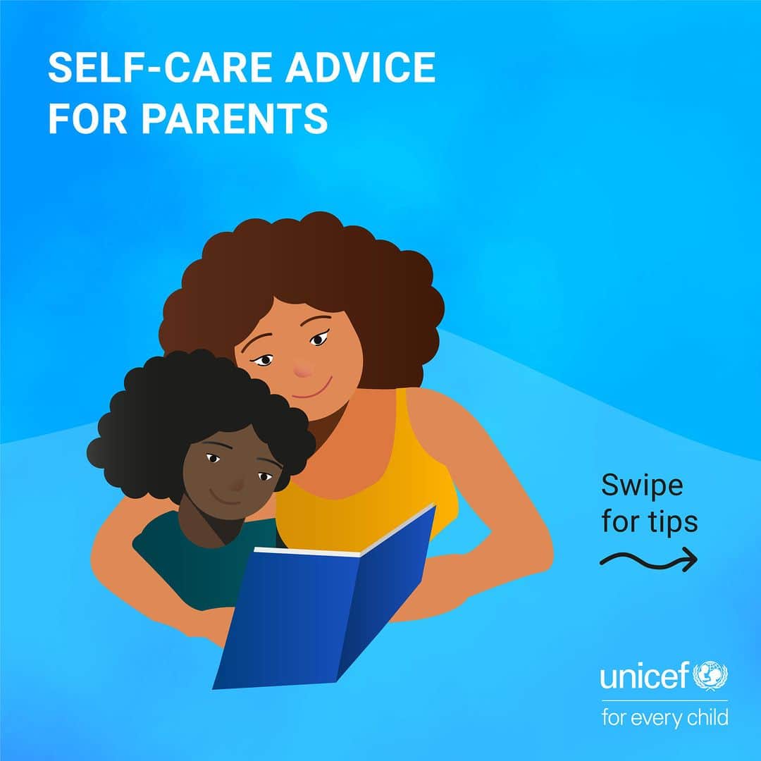 unicefのインスタグラム：「As a parent, it can be hard to prioritize taking care of yourself but self-care isn’t selfish.  Here’s expert advice on what you can do each day to support your mental health.  #OnMyMind」