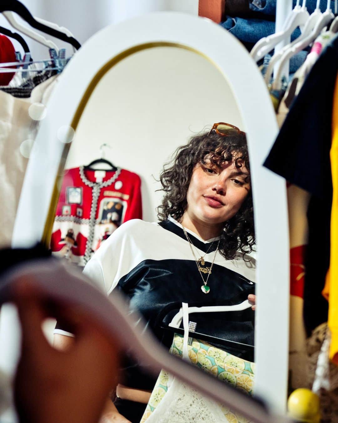 New York Times Fashionさんのインスタグラム写真 - (New York Times FashionInstagram)「With Berriez, a Brooklyn shop selling vintage and independent designer pieces, Emma Zack hopes to change the fashion market for plus-size shoppers.  The plus-size vintage store began in late 2018, when Zack, 31, noticed the dearth of online shopping options for plus-size vintage. At the time, Zack would shop on Instagram for vintage clothes, buying “oversized” garments often shown on thin models, she said, estimating that they would fit her size 14 figure. But they never seemed to work, and she grew frustrated, and inspired.  The Berriez studio is now located in an industrial building in Bedford-Stuyvesant and is full of a rainbow assortment of clothing, art and accessories. The racks contain garter T-shirts, patchwork pieces, squiggly neon Popsicle-colored crochet dresses, shirts with simulated nipple rings, and patterned button-downs from the 1980s and ’90s. Zack hosts personal shopping appointments at the studio and, this past fall, she put on the store’s first runway show during New York Fashion Week.  Tap the link in our bio for the full story on @shopberriez. Photos by @gab」6月2日 4時05分 - nytstyle