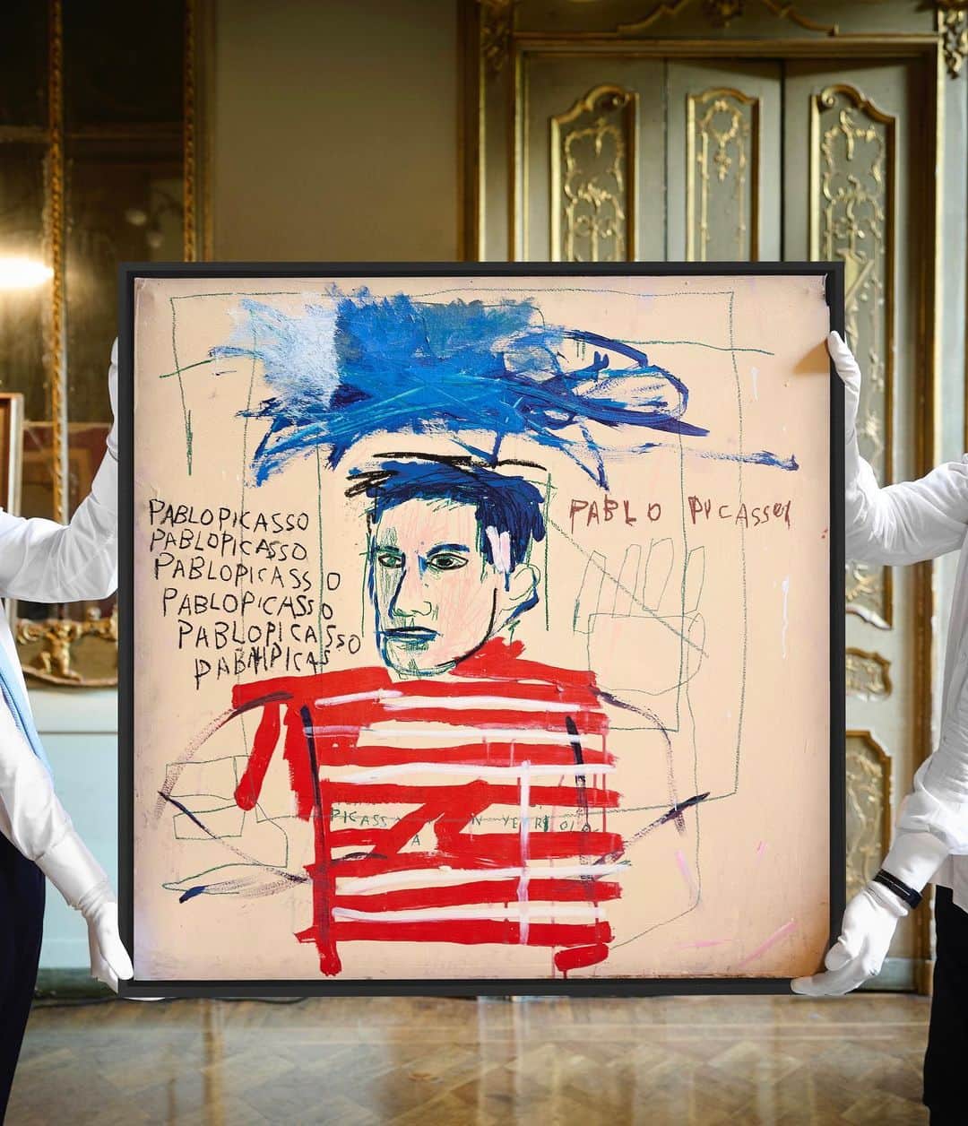 クリスティーズさんのインスタグラム写真 - (クリスティーズInstagram)「Jean-Michel Basquiat's powerful portrait of Pablo Picasso will be offered at auction for the first time in more than 15 years.  Coinciding with global tributes to the artistic legacy of Pablo Picasso as the art world marks 50 years since the artist's death, 'Untitled (Pablo Picasso)' (1984) is the ultimate expression of Basquiat being in dialogue with his artistic predecessors.  The painting is a profound tribute to the power of Picasso's enduring legacy and was included in the major survey exhibition 'Basquiat: Boom for Real' presented by the Barbican Art Gallery in London.  Basquiat's iconic portrait of Picasso will highlight the 20th / 21st Century: London Evening Sale on 28 June. Estimate: £4,500,000 -£6,500,000.  #Basquiat #JeanMichelBasquiat #Picasso」6月2日 6時16分 - christiesinc