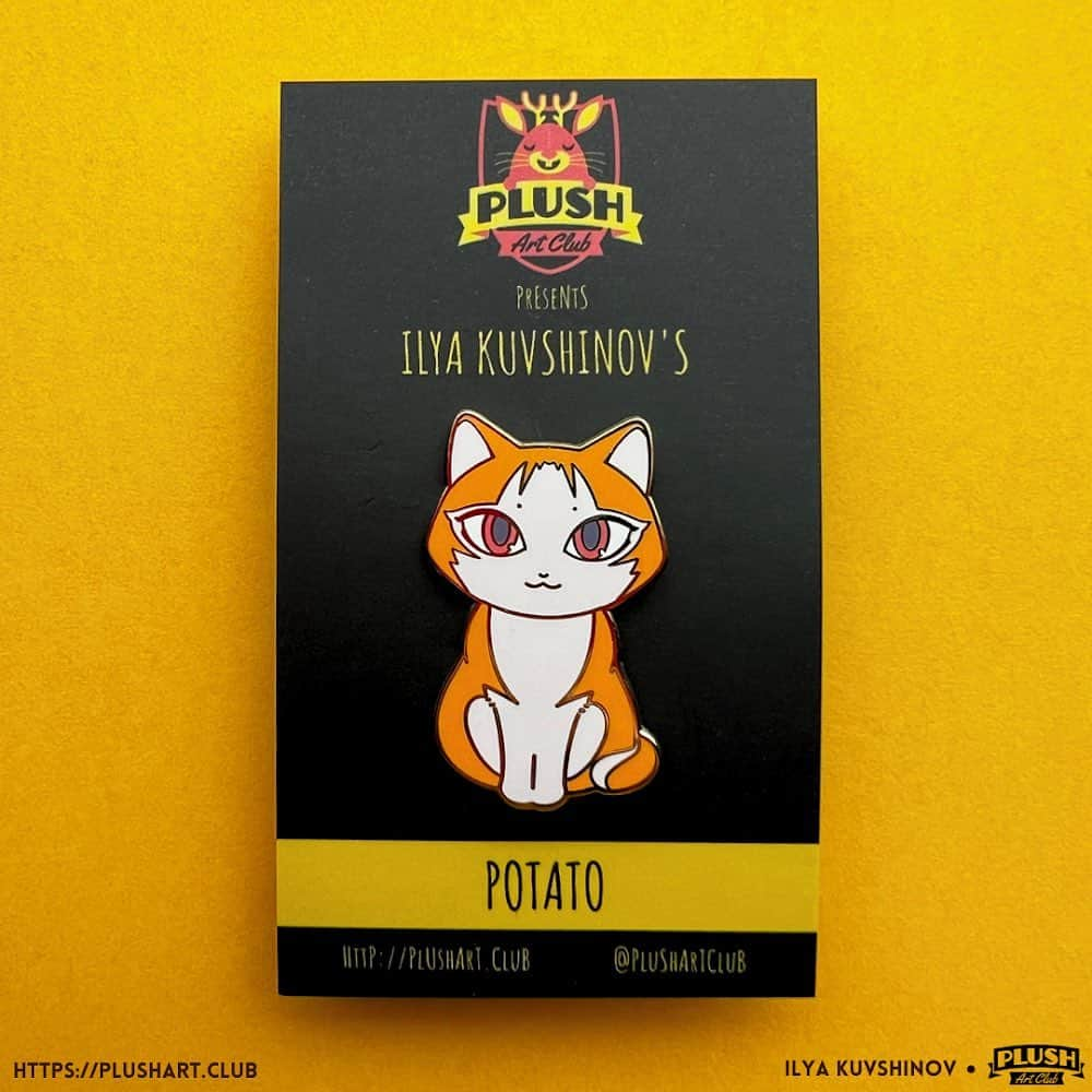 イリヤ・クブシノブ さんのインスタグラム写真 - (イリヤ・クブシノブ Instagram)「Introducing Potato the Cat! Pin designed by @kuvshinov_ilya, this collectible pin is a must-have for any cat lover! With only 200 of these pins available, you'll be among the few to own a true gem.   Be sure to mark your calendars for Friday, June 2nd @ 12 PM PDT and set a reminder, as these limited edition pins are sure to sell out quickly! Don't miss your chance to secure this cutie and make it a purr-fect addition to your pin collection.  This exclusive release will take place on the Plush Art Club’s website, where penpals come together to discover unique loot and treasures!   https://plushart.club  #potatothecat #potato #ilyakuvshinov  #catlovers #catsofinstagram #catclub #catstagram #catlife #catpins #catpin #limitededitionpins #instacat #cats #catpinclub」6月2日 7時23分 - kuvshinov_ilya