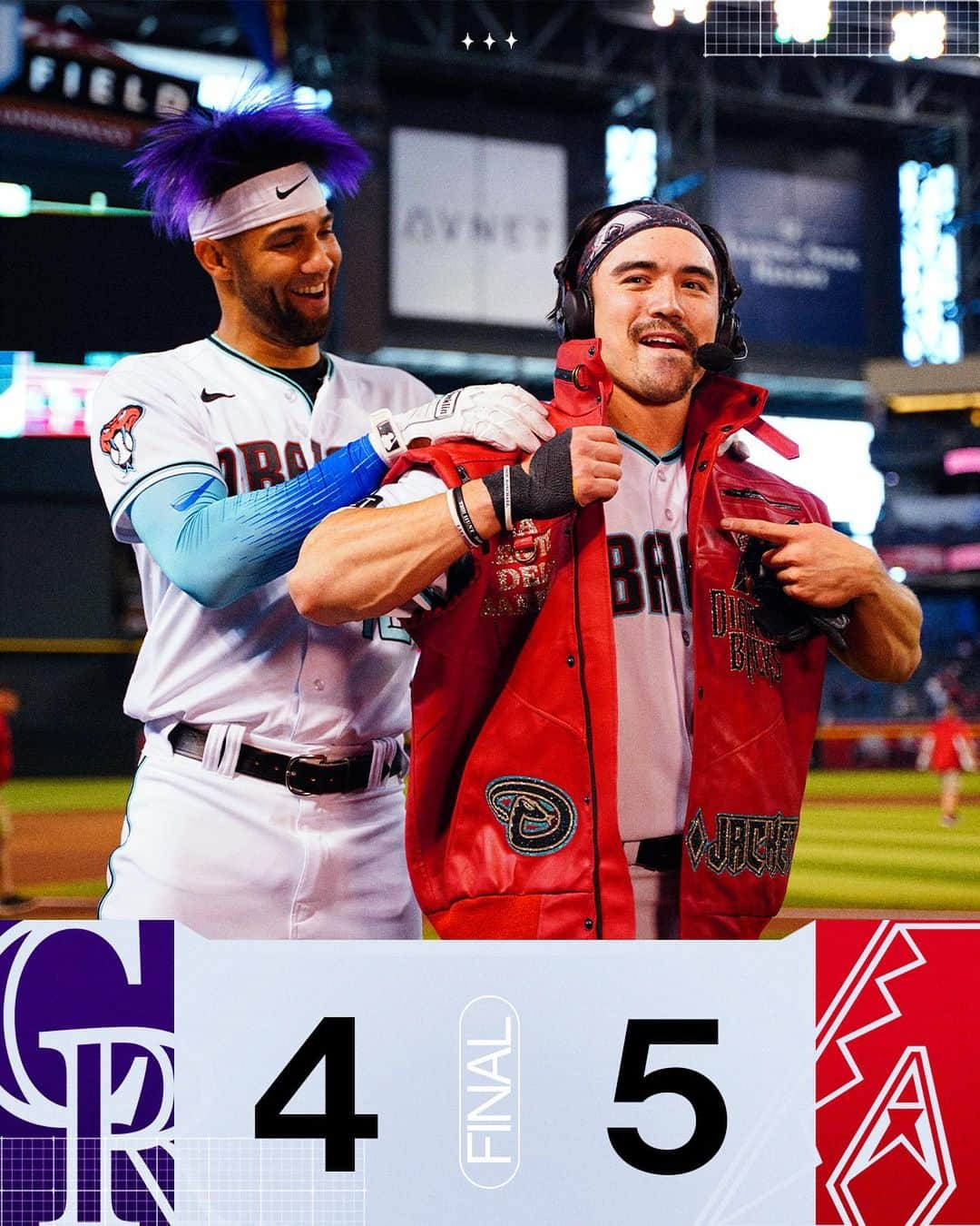 MLBさんのインスタグラム写真 - (MLBInstagram)「That's 5 straight wins and a share of 1st place for the @DBacks thanks to Corbin Carroll's #walkoff.」6月2日 7時51分 - mlb