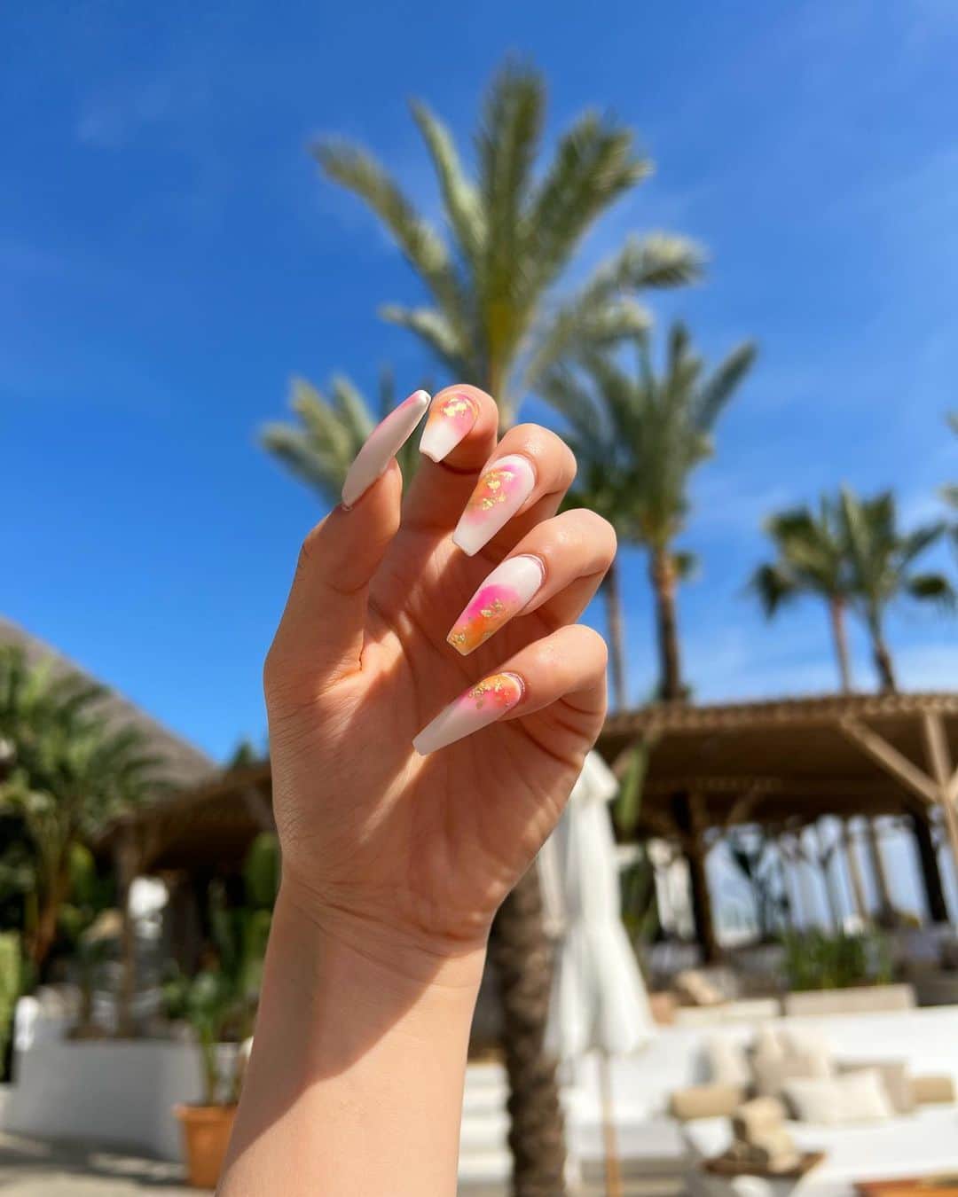 田村月光（ツッキー）のインスタグラム：「𝐍𝐞𝐰 𝐧𝐚𝐢𝐥🌺 @nail_by_nya_00x」