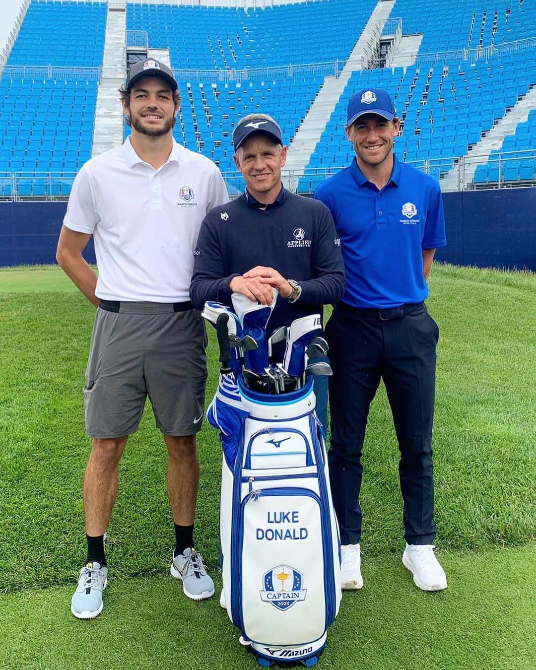 ルーク・ドナルドのインスタグラム：「When tennis meets golf 🤝🏼 Some fun content coming soon! @rydercupeurope @therydercup @wimbledon」