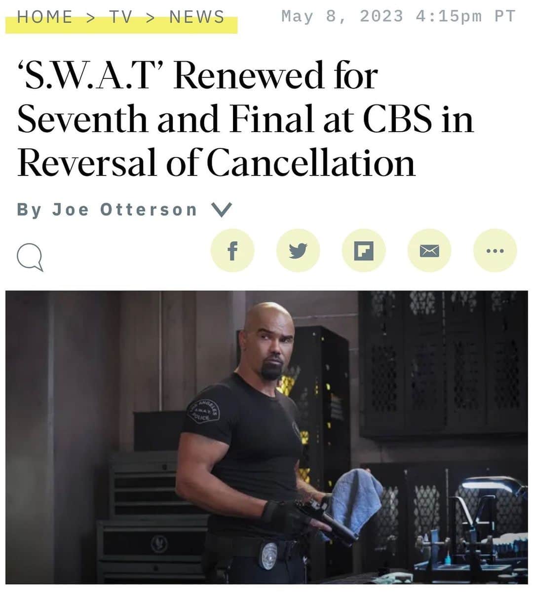 ロッチェル・エイツのインスタグラム：「Wow! Its not over! SWAT will be back for episodes. Thank you to all the fans for your outpouring of love!!  😘♥️✊🏽」