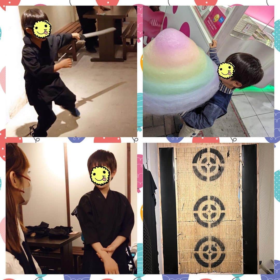 小倉優子さんのインスタグラム写真 - (小倉優子Instagram)「ゴールデンウィークに 原宿にある忍者カフェに行きました😊✨  連休は沢山遊んだので、子供達も疲れたかなと思いましたが  全く疲れていないそうです❗️❗️   子供達の体力って素晴らしい💓  私は、授業前にオロナミンCを買いました笑」5月9日 8時50分 - ogura_yuko_0826