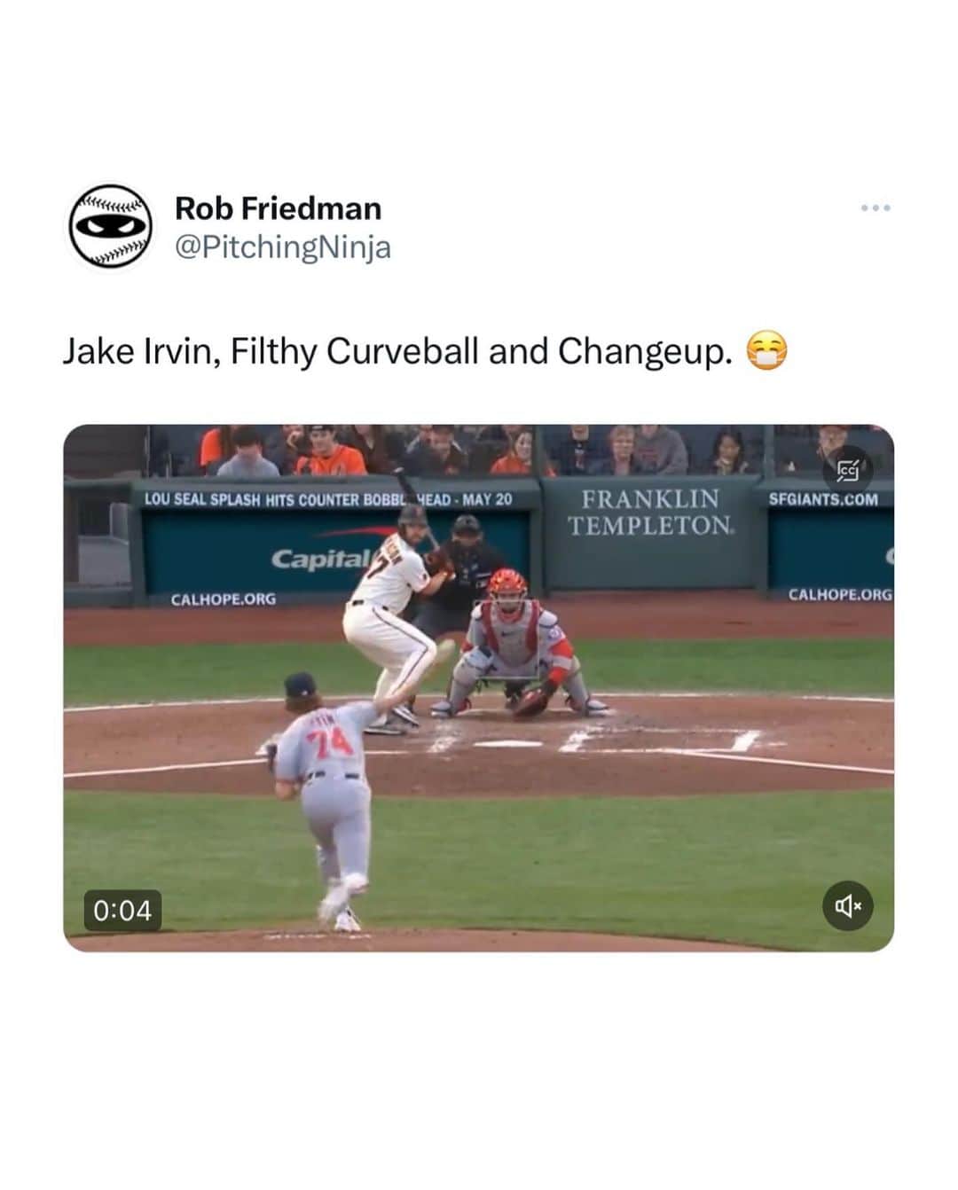 ワシントン・ナショナルズのインスタグラム：「got that curveball swIRVIN」