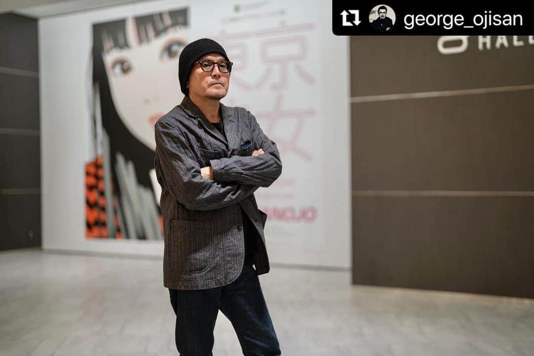 江口寿史のインスタグラム：「#Repost @george_ojisan with @use.repost ・・・ 2023•04月撮影 東京ミッドタウン日比谷 江口寿史イラストレーション展【東京彼女】  まとめ　1/2  #江口寿史  #東京彼女」