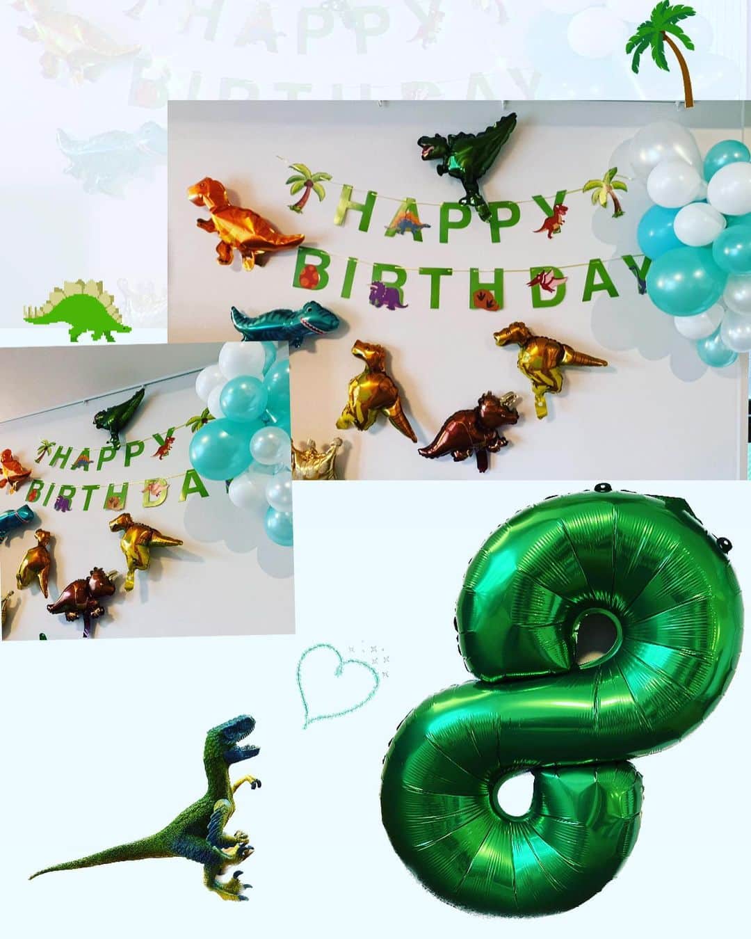 中澤裕子のインスタグラム：「🦖🦖  お誕生日おめでとう。 大好きよ。」