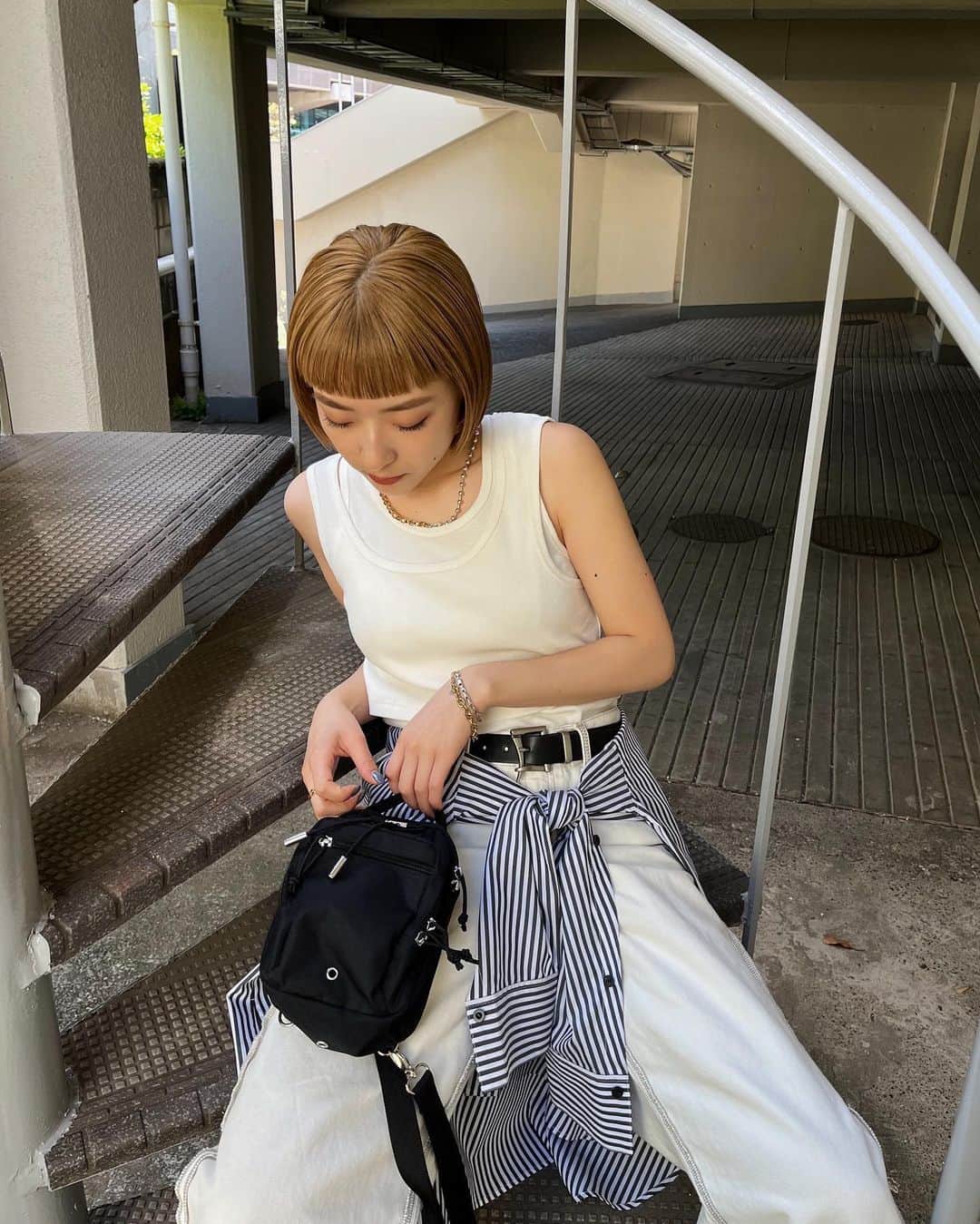SLY OFFICIAL INFORMATIONさんのインスタグラム写真 - (SLY OFFICIAL INFORMATIONInstagram)「ㅤㅤㅤㅤㅤㅤㅤㅤㅤㅤㅤㅤㅤ #SLY_info @momoka_suda_【158cm】 __________________________________ ㅤㅤㅤㅤㅤㅤㅤㅤ 5/12(FRI)SLY店舗入荷予定ㅤㅤㅤㅤㅤㅤ ☑︎ASYMMETRY 2P TANK TOP (030GS080-2860) WHT,BLK,PUR ㅤㅤㅤㅤㅤㅤㅤㅤ 5/19(FRI)SLY店舗入荷予定ㅤㅤㅤㅤㅤ ☑︎INSIDE OUT STRAIGHT PT-E (030GSZ11-2930) WHT,BLK ㅤㅤㅤㅤㅤㅤ 5/19(FRI)SLY店舗入荷予定ㅤㅤㅤㅤㅤㅤㅤㅤ ☑︎LOOSE OVER ARMSLIT SH (030GSR30-5550) M/BLK,M/BLU ㅤㅤㅤㅤㅤㅤㅤ 5/13(SAT)SLY店舗入荷予定ㅤㅤㅤㅤㅤㅤ ☑︎MICHI x SLY POINTED TOE SANDAL (030GSA01-3600) BLU,BEG ㅤㅤㅤㅤㅤㅤㅤㅤㅤㅤㅤㅤㅤ ☑︎FIREMAN BELT (030GSY55-3050) BLK ㅤㅤㅤㅤㅤㅤㅤㅤㅤㅤㅤㅤㅤ ☑︎2WAY CROSSBODY BAG (030GSZ55-3660) BLK,IVOY ㅤㅤㅤㅤㅤㅤㅤㅤㅤㅤㅤㅤㅤ __________________________________ ※配送の都合により発売日が異なる場合がございます。 ※店舗により在庫状況が異なります。 #MICHIXSLY #SLY #SLY_fav」5月9日 15時07分 - sly_official_info