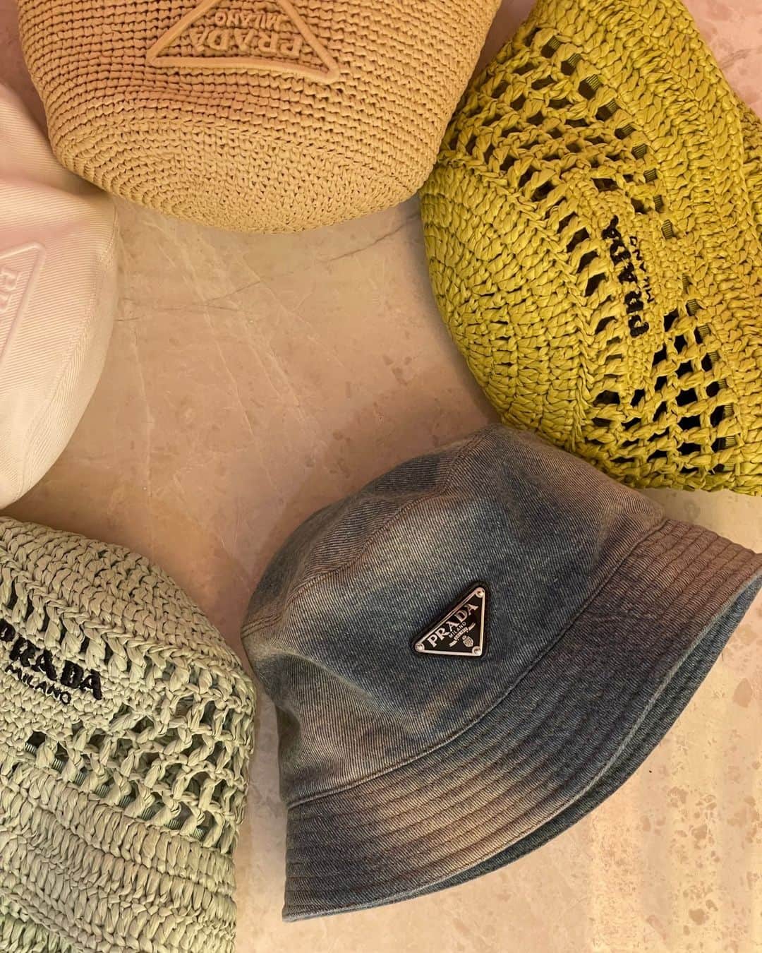 Harrodsさんのインスタグラム写真 - (HarrodsInstagram)「Denim, cotton or raffia – which #Prada bucket hat are you choosing? Let us know in the comments 👇  Find them in Luxury Accessories on the Ground Floor and through our Personal Shopping service.  #Harrods #HarrodsFashion」5月10日 1時01分 - harrods
