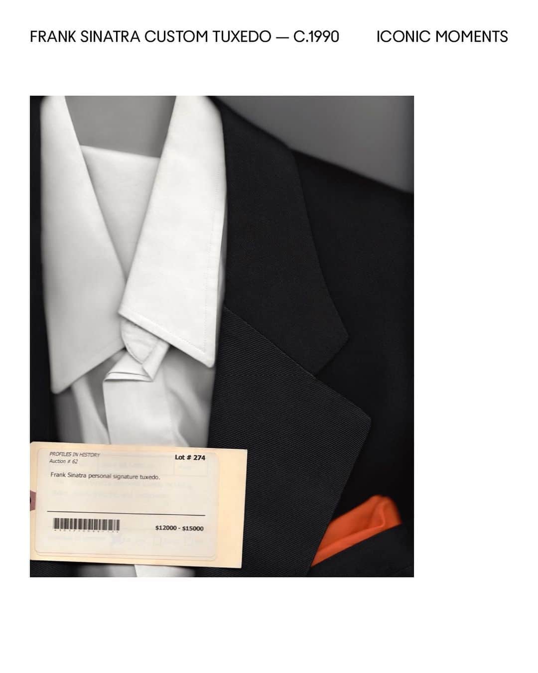 ダンヒルさんのインスタグラム写真 - (ダンヒルInstagram)「A regular client of the House, American icon Frank Sinatra’s custom dunhill tuxedo from 1990 – fitted and created in Mayfair.  Explore our latest collection of eveningwear online and in store.   #dunhillICONICMOMENTS #FrankSinatra」5月10日 1時54分 - dunhill
