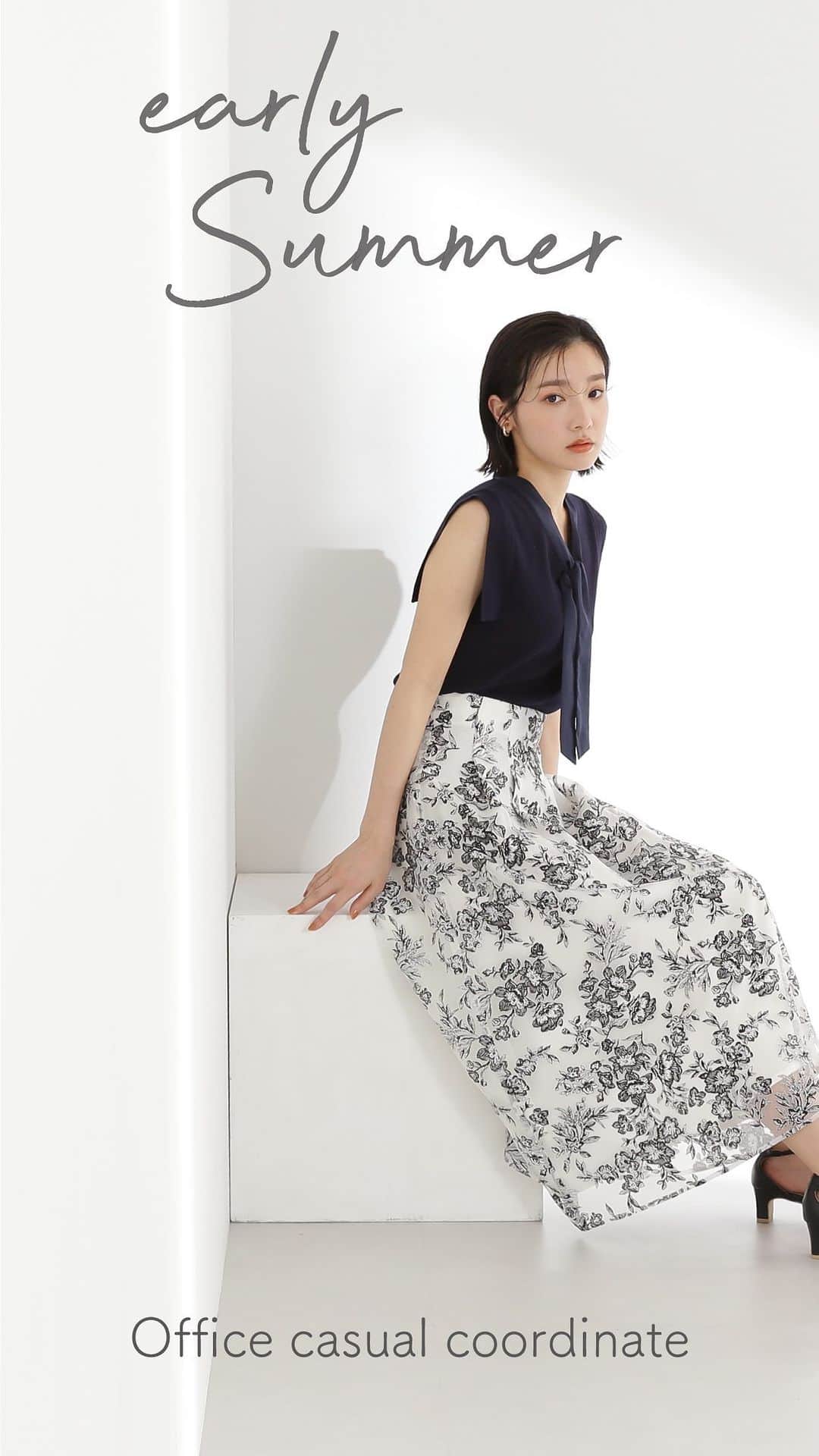 NATURAL BEAUTY BASICのインスタグラム：「early Summer Office casual coordinate.  夏に向けたこれからの時期にピッタリのオフィスカジュアルコーディネート✨ ON/OFF問わず着回し出来るのもポイントです！  ✔商品のラインナップはタグ付けをチェック🏷  #ブラウス #マーメイドスカート #ワンピース #花柄スカート #ボウタイニット #パンツコーデ #サマーニット  #夏先取り #初夏 #初夏コーデ #お出かけコーデ #オフィスコーデ #オフィスカジュアル #通勤コーデ #ワンピースコーデ #大人可愛い #カラーコーデ #着回しコーデ #きれいめカジュアル #ベーシックコーデ #ベーシック #ナチュラルコーデ #トレンドスタイル #シンプルコーデ #ナチュラルビューティーベーシック #naturalbeautybasic」