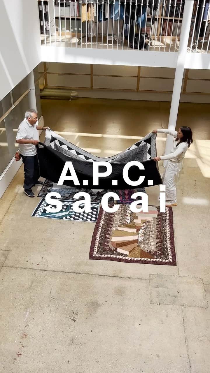アーペーセーのインスタグラム：「A.P.C. / @sacaiofficial QUILTS ROUND 23  Available in stores and apc.fr from May 12th.  #APCParis #APCsacai」