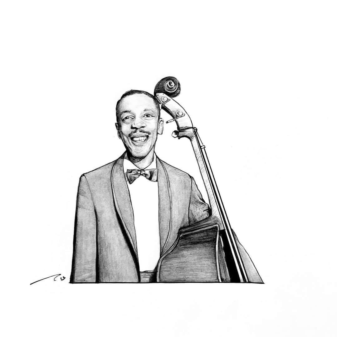 逢坂庵さんのインスタグラム写真 - (逢坂庵Instagram)「23sketch0510 ・ ・ #jazz #jazzart #samjones #bass #bassist #contrabass #pencildrawing #portrait #portraitsketch #illustagram #monochrome #ジャズ #サムジョーンズ #ジャズベース #コントラバス #鉛筆画 #人物画 #素描 #イラストグラム #モノクロイラスト #ジャズ好きな人と繋がりたい」5月9日 19時37分 - ohzaka_an