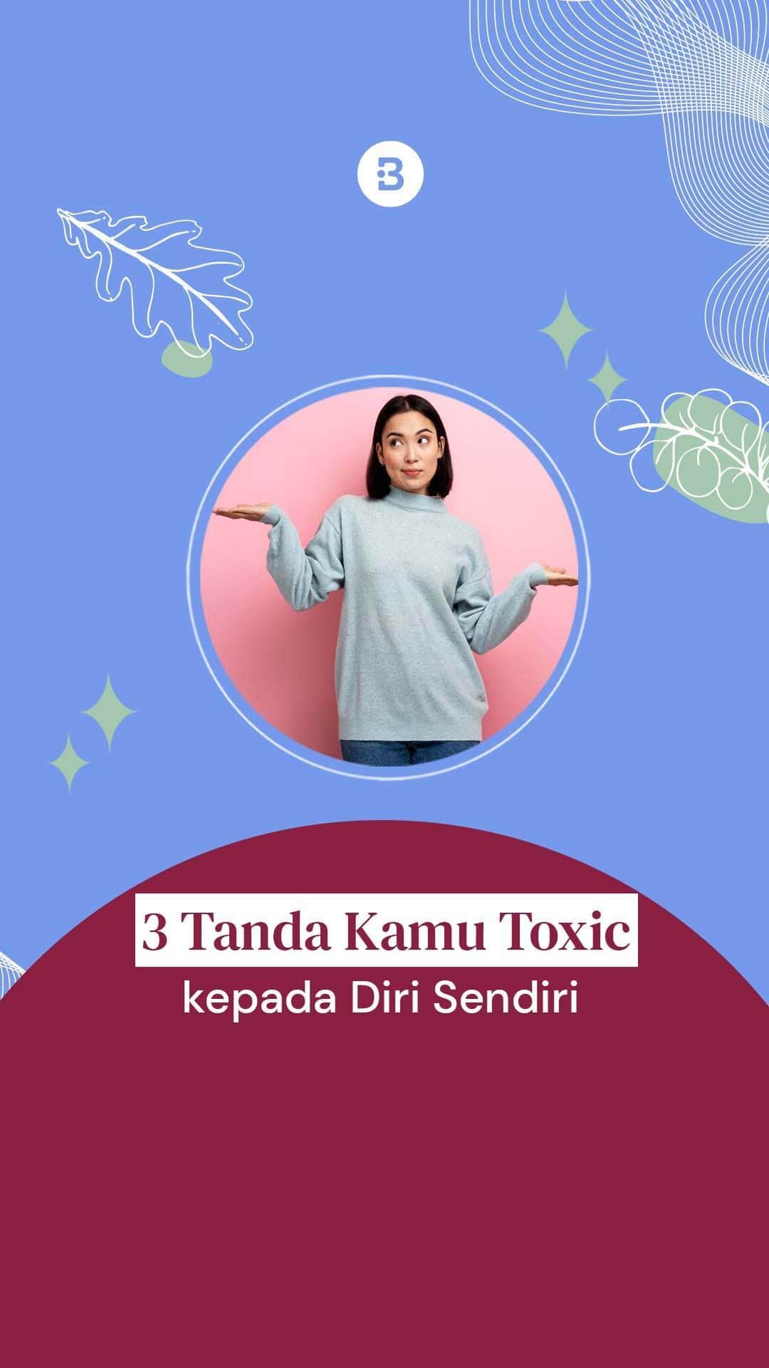 のインスタグラム：「Pernah nggak sih kamu merasa sulit melihat kelebihan diri sendiri, padahal mudah untuk melihat kelebihan orang lain? Nah, jika itu terjadi saat melihat dirimu sendiri, mungkin secara nggak sadar kamu telah membenci diri. Perilaku semacam ini bisa masuk dalam kategori toxic dan harus kamu hentikan. Jika terus menerus dilakukan, kebiasaan ini bisa berpengaruh pada kesehatan mental. Ini dia tiga tanda kamu berperilaku toxic ke diri sendiri.」