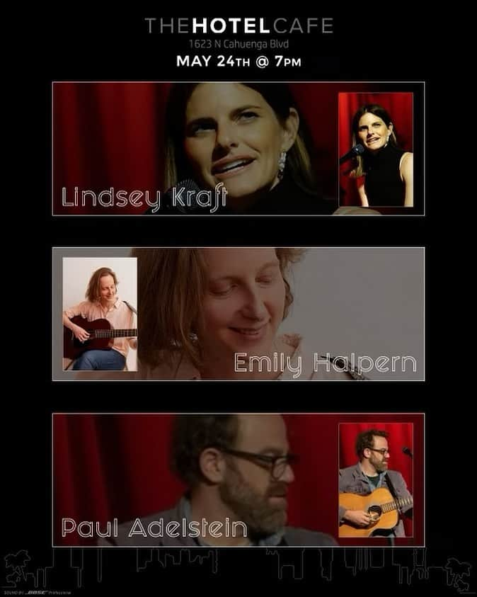 リンジー・クラフトのインスタグラム：「excited to play on same night as these unique talents. who also happen to be incredible writers/performers. @pauladelstein & @halpern_emily @thehotelcafe is a magical place to see a night of music. wednesday, may 24th. come on out. @wgawest.  link in bio for tickets! $10 🎹📻📽️📝」