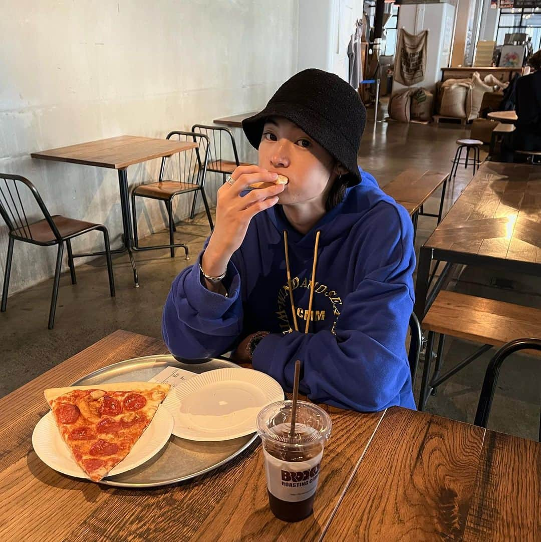 窪塚愛流のインスタグラム：「「No pizza No life」‪‪」