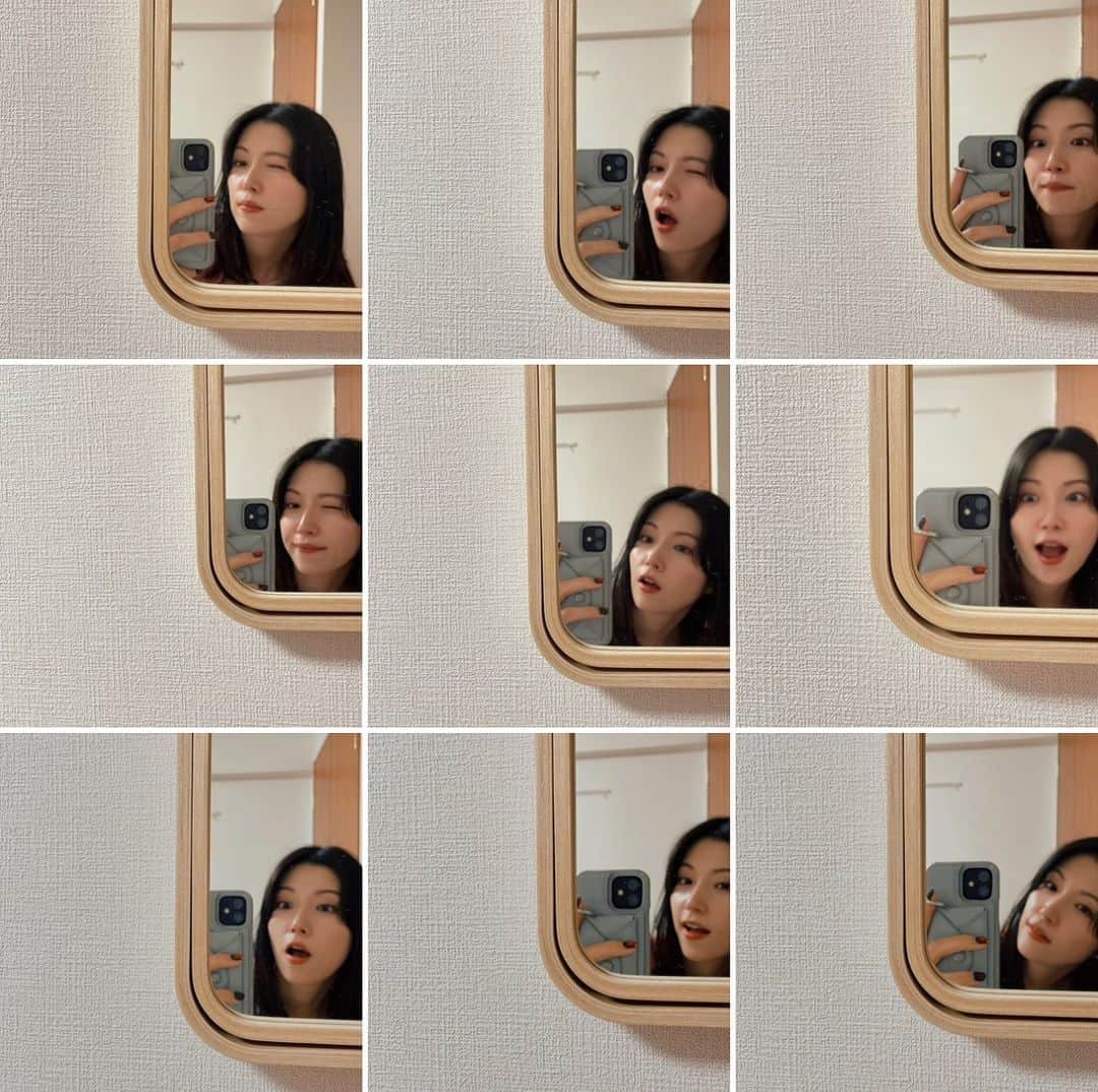 藤村聖子のインスタグラム：「.  近影。  #おうち#おうち時間 #インテリア#鏡#ikea #selfie#かわいい#今日もかわいい」