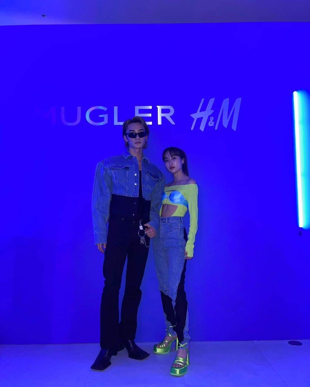 山口るあさんのインスタグラム写真 - (山口るあInstagram)「Mugler H&Mのイベントにお邪魔しました！  沢山可愛いお洋服があって最高だった☺︎早く着るの楽しみ😌」5月9日 21時11分 - ru_chandabe
