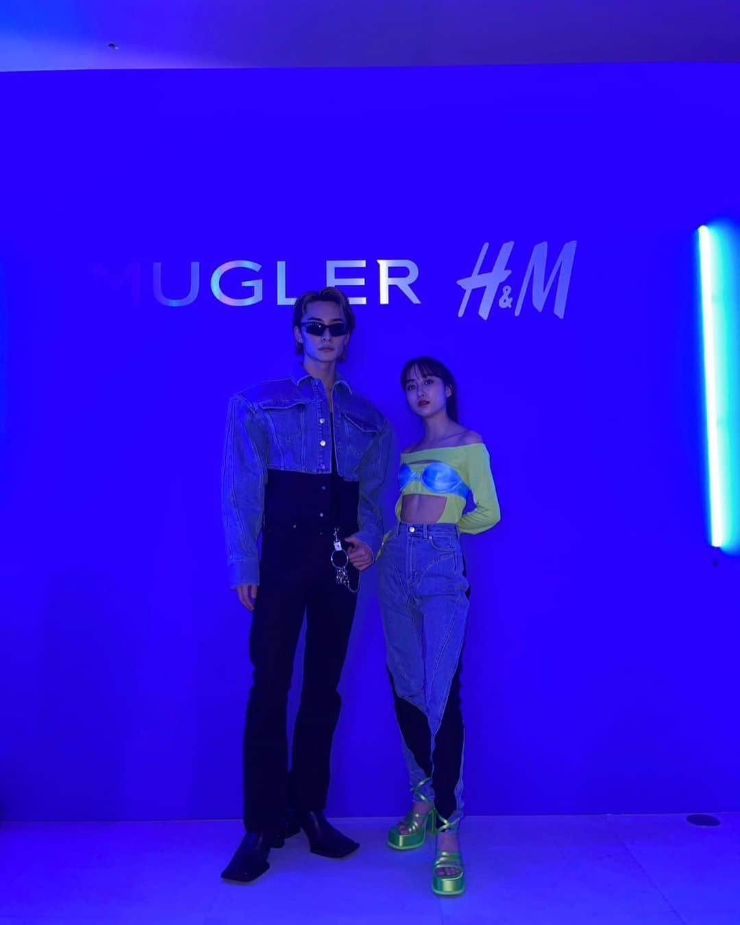 山口るあさんのインスタグラム写真 - (山口るあInstagram)「Mugler H&Mのイベントにお邪魔しました！  沢山可愛いお洋服があって最高だった☺︎早く着るの楽しみ😌」5月9日 21時11分 - ru_chandabe