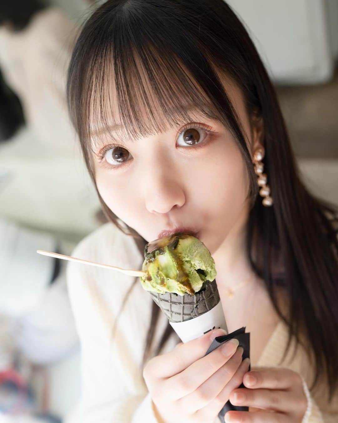 のインスタグラム：「アイスの日らしい〜😖あいすだいすき🥺🫶🏻」
