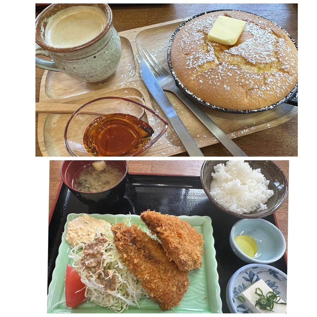 宇田恵菜さんのインスタグラム写真 - (宇田恵菜Instagram)「Tottori Shimane food 美味しいもの大好き！ 口コミ、地の人のタレコミ、紹介、全部駆使して直感で決める私のご飯屋さんの旅 鳥取、島根のご飯編　  ① ②  #ガンバリウス 大山のご飯どころといえばガンバリウス！ 地ビールがたくさんあり、ご飯も１ひねり2ひねりしていて、全て美味しい！ビール苦手な私も白と黒ビールは飲める!  ③ ④ #回転すし北海道  鳥取島根にあるめちゃ並ぶ回転寿司屋さん。とにかく美味しいし、このクオリティとネタの大きさでこの金額でいいんですか？！と思わせてくれる。絶対にいくべし！  ⑤⑥ #珈琲館 地元の方にも愛される宍道湖横にある珈琲屋さん。湖に浮かんでるかのようなお店は、可愛い洋館に大きな窓ガラス。モーニングもたくさん種類が多くかなり美味しい！  ⑦ #寿司みなと 米子の人気回転寿司屋さん。 ネタの鮮度のクオリティが高い。品のアレンジよりも、素材をいかすタイプ  ⑧⑨#バラパン 島根のソウルパンといえばバラパン。柔らかいパンにクリームがたくさんでパクパクいけちゃう。 珈琲バラパンがまた美味しい  ⑩ #温泉津ふれあい館  地元の方でひしめくランチどころ。 アジフライが肉厚かつボリューミーで850円。ご飯食べ放題。 ふわふわダッチパンケーキは、本当にふわふわ。 ------------------------------- #casting  #actress #shortfilm #キャスティング  #役者  #filmingcrew #filming #撮影中 #撮影クルー #leadactress #女優 #actresslife #スチール撮影 #黒髪 #blackhair 　#愛媛出身 #不動産女子 #japaneseactress  #米子グルメ　#大山グルメ　#島根グルメ　#松江グルメ」5月9日 23時09分 - ena2727