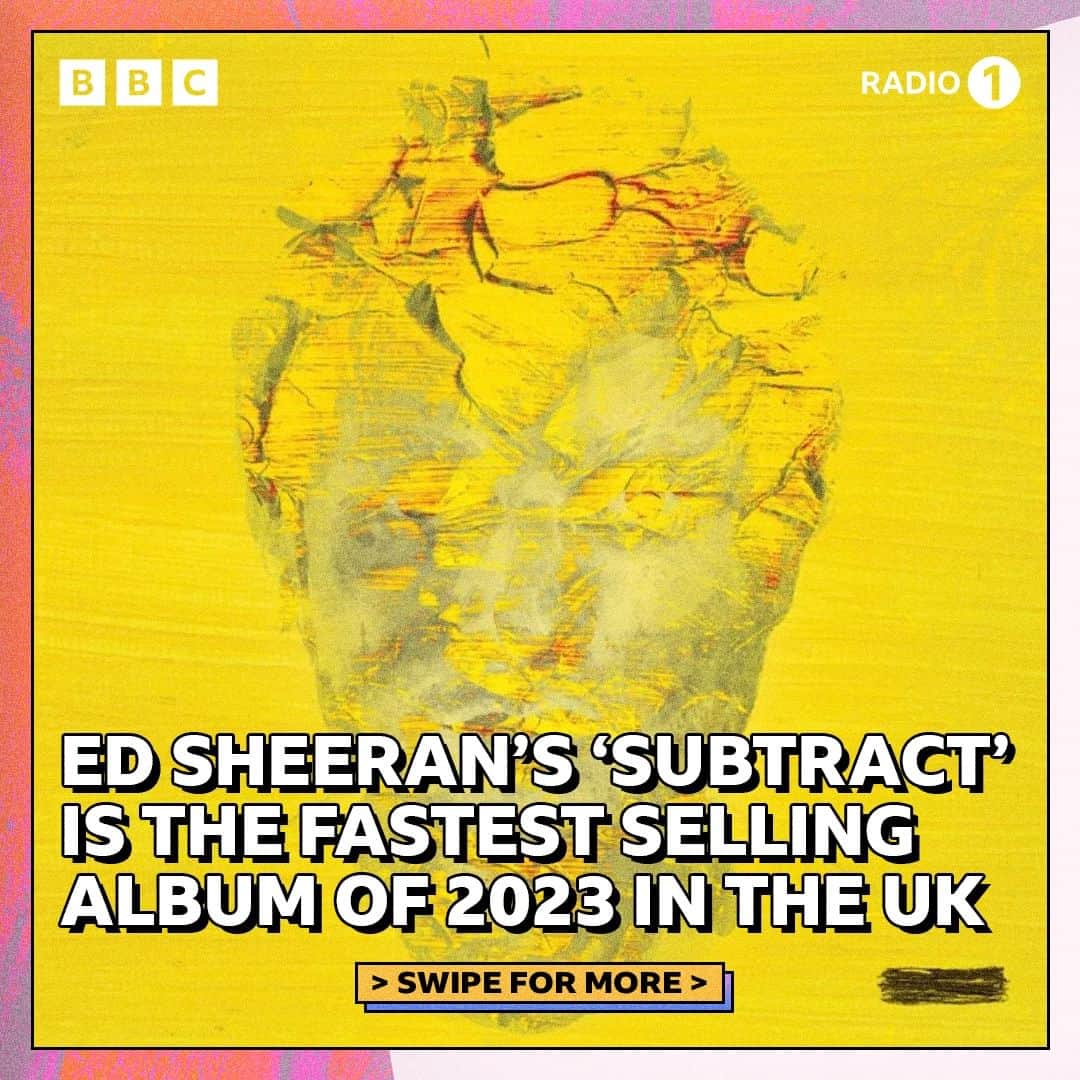 BBC Radioさんのインスタグラム写真 - (BBC RadioInstagram)「he's done it again 🤯 @teddysphotos breaks yet another record as 'subtract' becomes the fastest selling album of 2023 according to the @officialcharts ✨」5月9日 23時56分 - bbcradio1