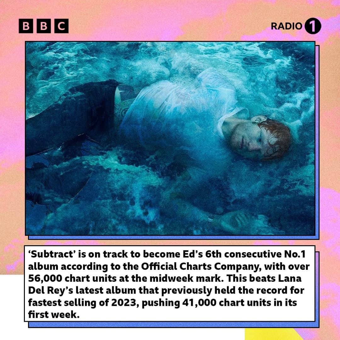BBC Radioさんのインスタグラム写真 - (BBC RadioInstagram)「he's done it again 🤯 @teddysphotos breaks yet another record as 'subtract' becomes the fastest selling album of 2023 according to the @officialcharts ✨」5月9日 23時56分 - bbcradio1