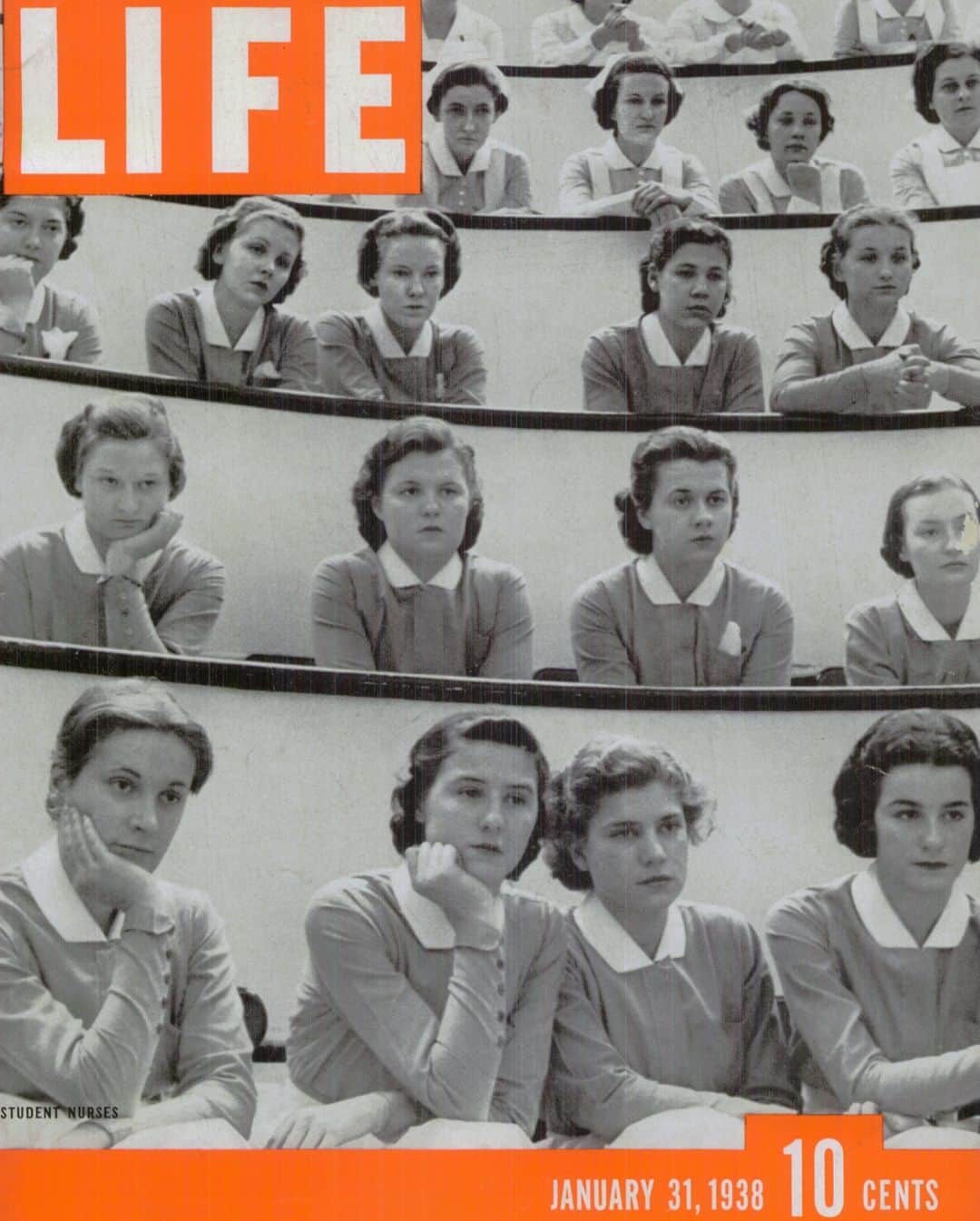 lifeのインスタグラム：「LIFE cover of student nurses seated in a lecture hall during a class at Roosevelt Hospital School of Nursing in New York City, 1938.   This week is National Nurses Week! It began on May 6th and recognizes the millions of nurses who make up the backbone of our healthcare system.  Click the link in our bio to see more and Celebrate Nurses With a LIFE Cover Story on Nursing in the 1930s.   (📷 Alfred Eisenstaedt/LIFE Picture Collection)  #LIFEMagazine #LIFEArchive #AlfredEisenstaedt #1930s #NationalNursesWeek #Nursing #Appreciation #Cover #Healthcare」