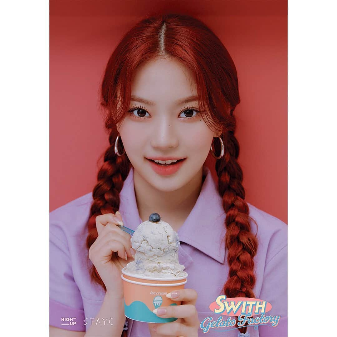 STAYCさんのインスタグラム写真 - (STAYCInstagram)「📸 2023 STAYC FANMEETING ‘SWITH Gelato Factory’  Individual Poster 💜 #ISA #아이사  . · . · . · ♡ · . · . · . 'SWITH Gelato Factory’에 무슨 일이 ....🦸‍♀🔎? . · . · . · ♡ · . · . · .  🍨 일시(KST) 230519(금) ~ 230521(일)  #STAYC #스테이씨 #SWITH #스윗」5月10日 14時30分 - stayc_highup