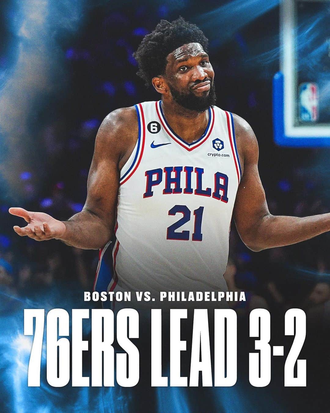 espnのインスタグラム：「The 76ers head back to Philly just one win away from the Eastern Conference Finals 👀」