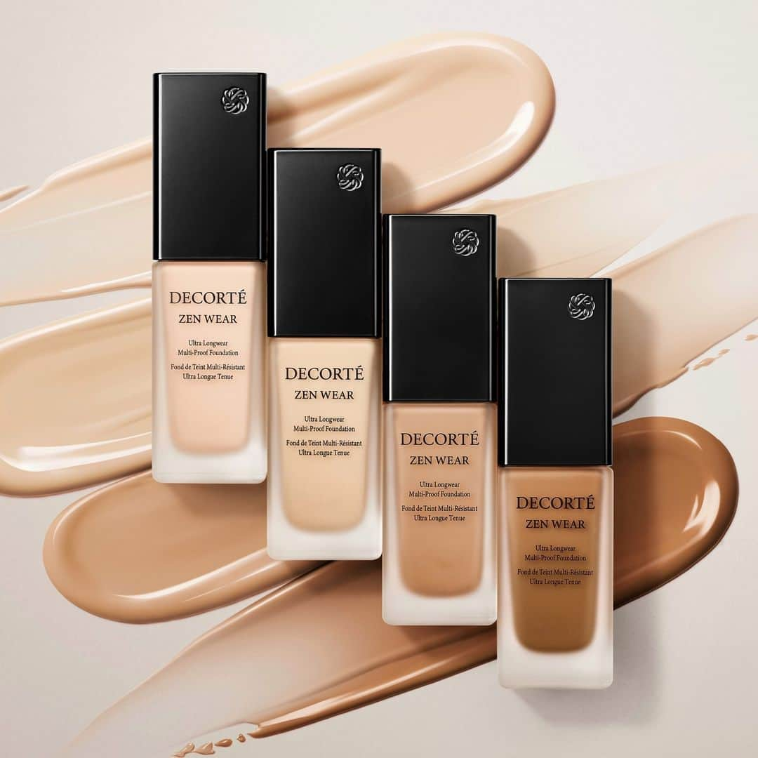 DECORTÉのインスタグラム：「Seamless skin coverage. Zen Wear Foundation provides up to 24-hour wear with a lightweight texture that glides onto the skin for a long-lasting, semi-matte finish.」