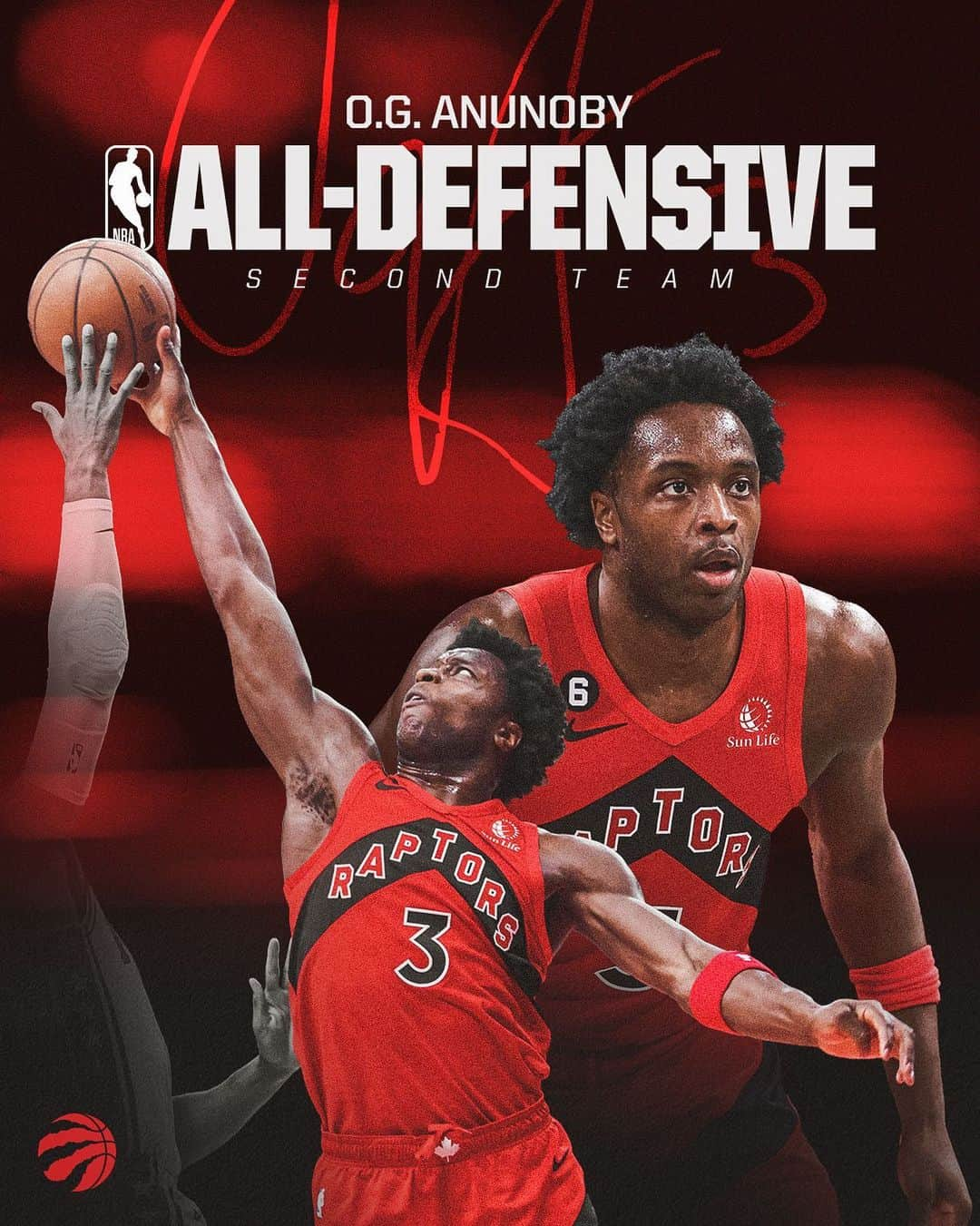 トロント・ラプターズさんのインスタグラム写真 - (トロント・ラプターズInstagram)「HE DOES THIS 🔒  Congrats @oanunoby on being named to the NBA All-Defensive Second Team!」5月10日 3時12分 - raptors