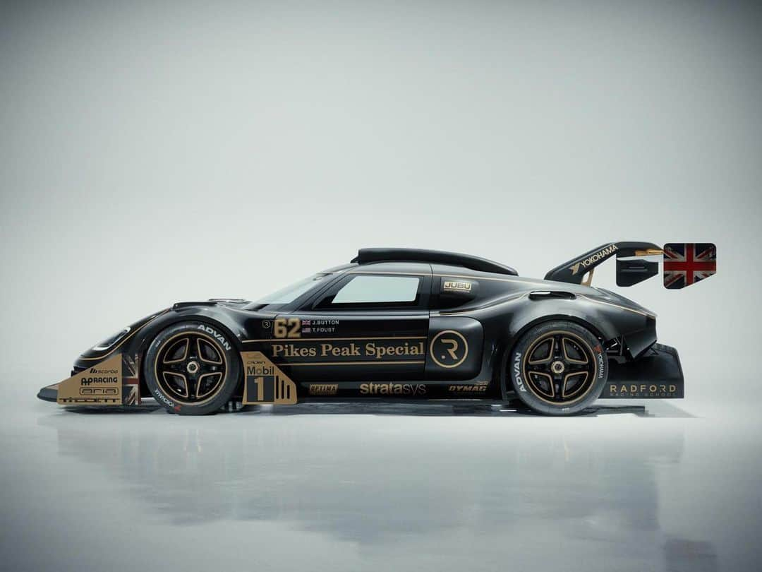 ジェンソン・バトンのインスタグラム：「"Everyone turn away. Things are gonna get crazy. We're gonna make animal noises." Ricky Bobby  I have to say our @radfordmotors Type62-2 PikesPeak edition looks epic, can’t wait to get my hands on her, don’t worry @tannerfoust I’ll take good care of her! 😉」